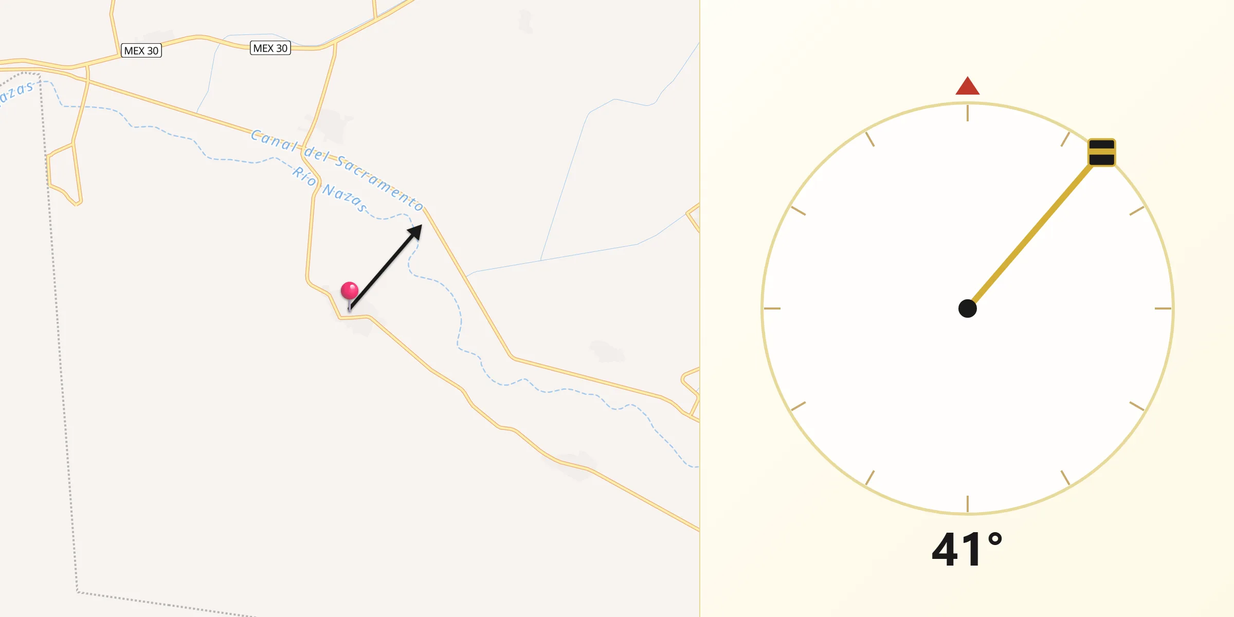 Dirección de la Qibla desde San Lorenzo