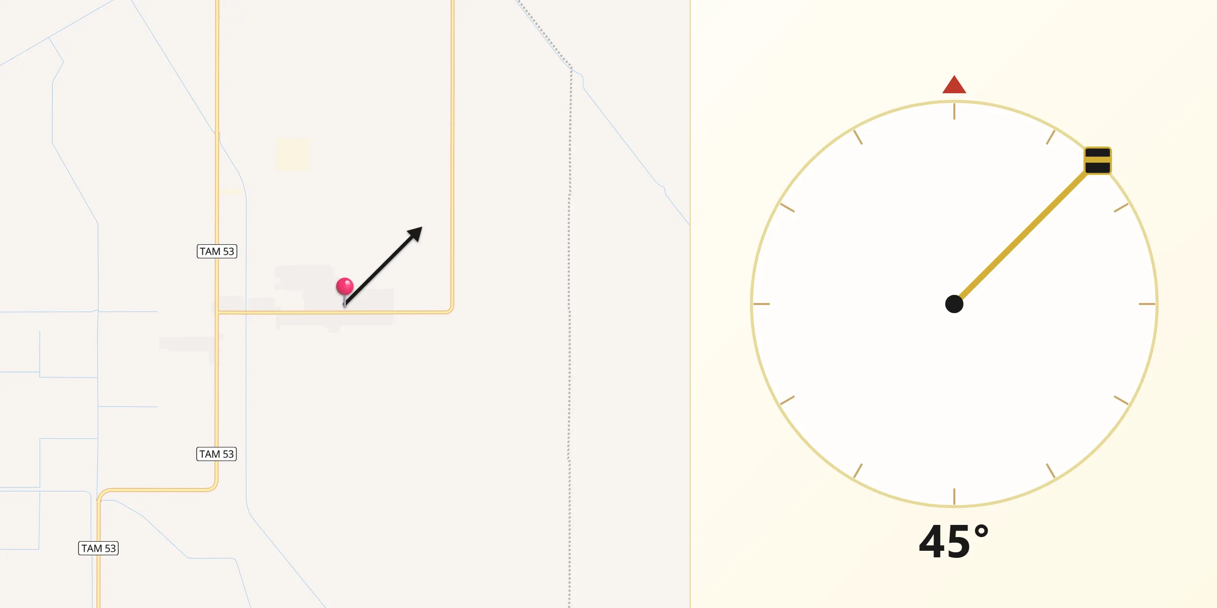 Dirección de la Qibla desde Anáhuac