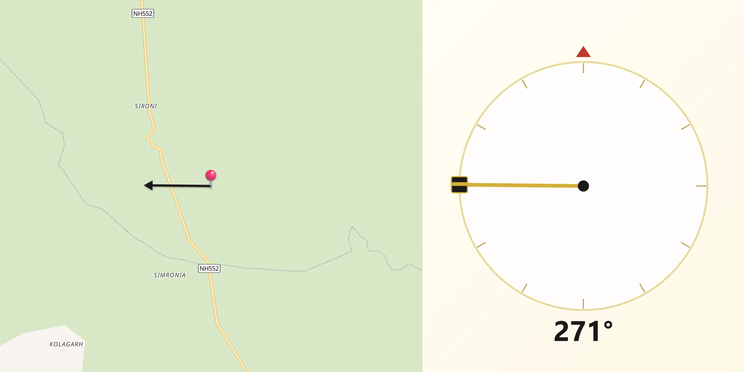 Qibla Direction from Sheopur