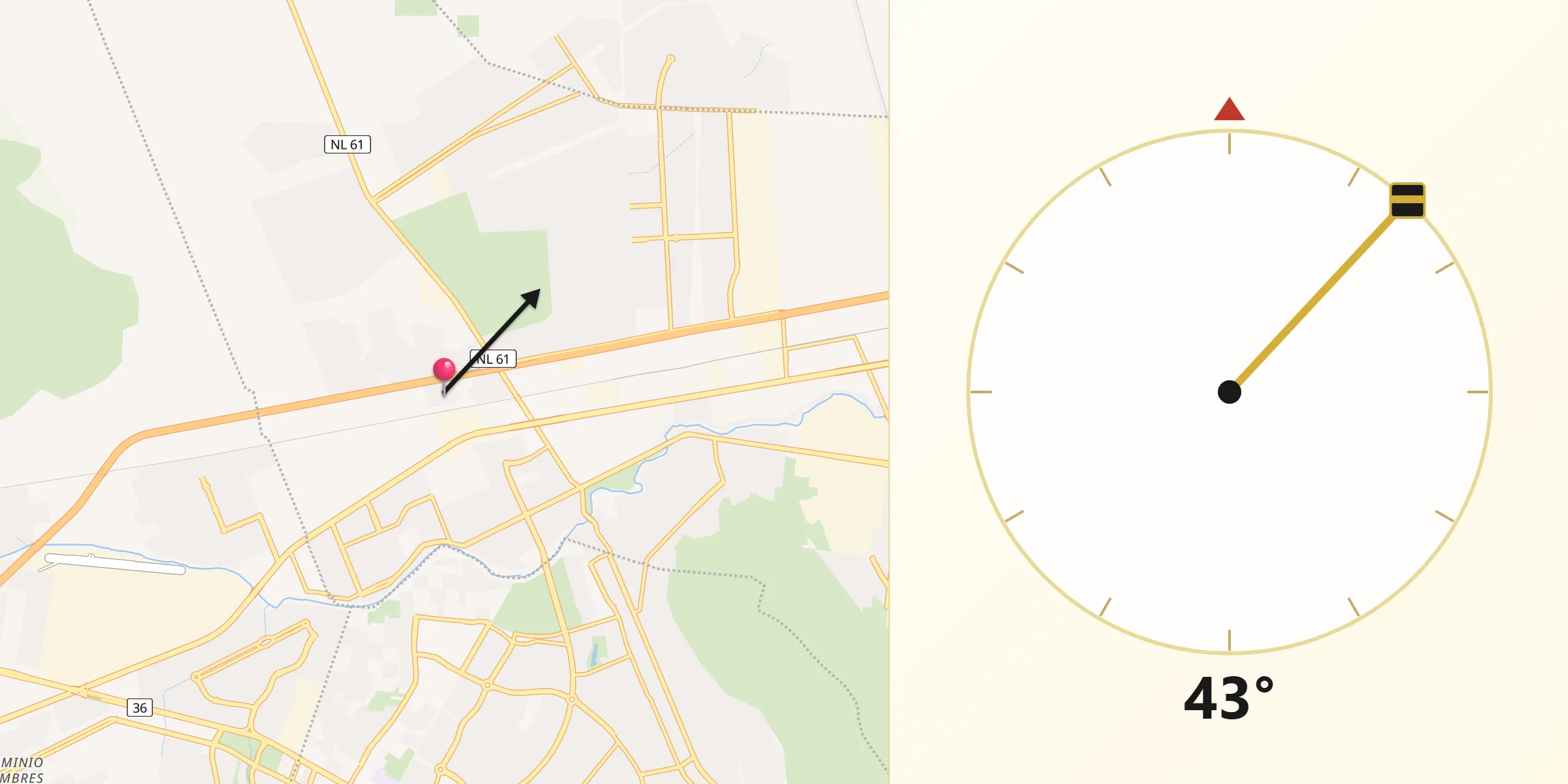 Dirección de la Qibla desde Monclova Primer Sector