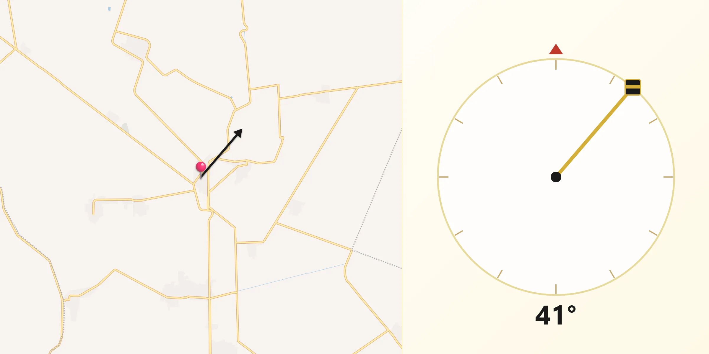Dirección de la Qibla desde El Lequeitio