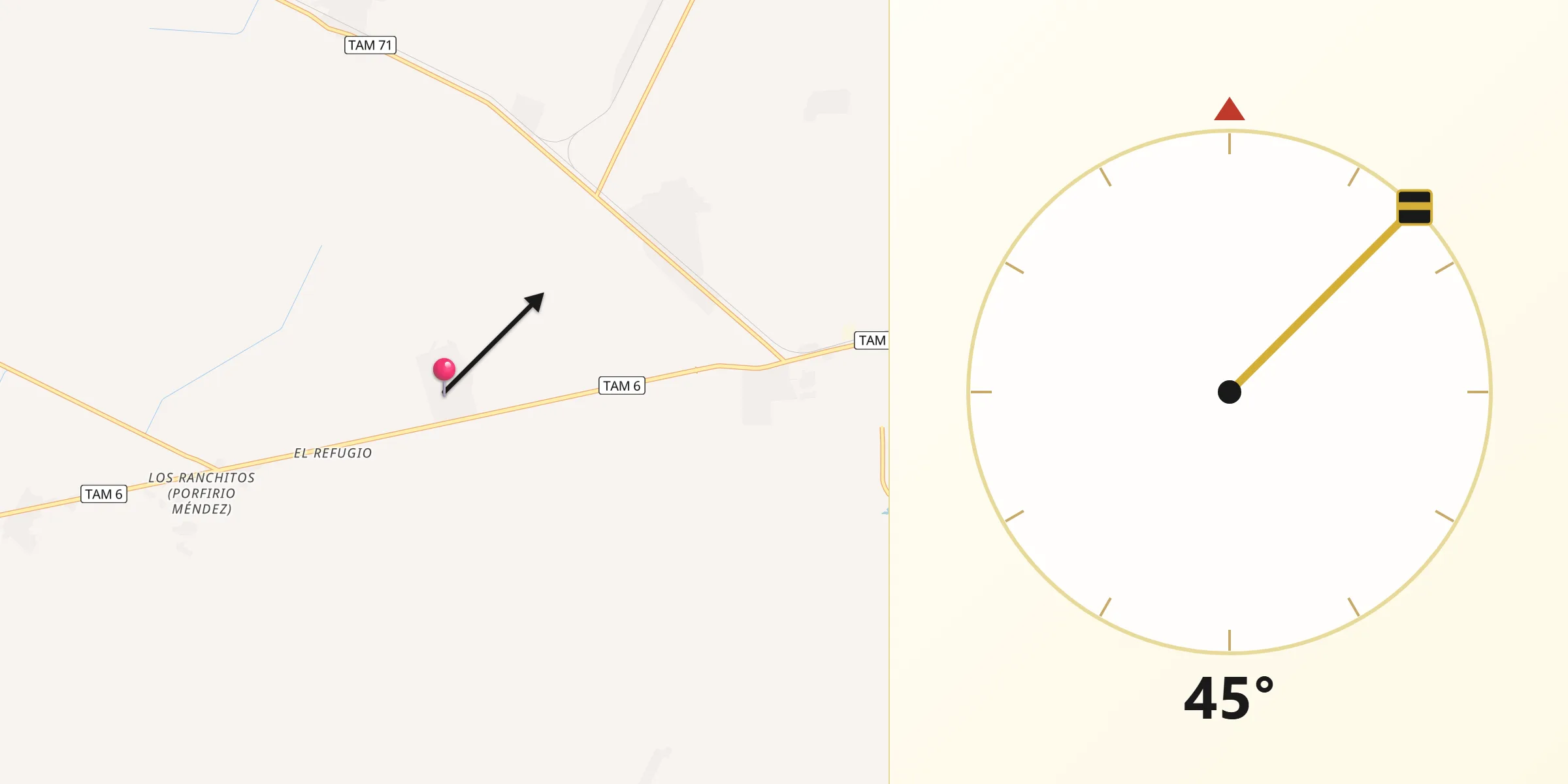 Dirección de la Qibla desde Santa Adelaida