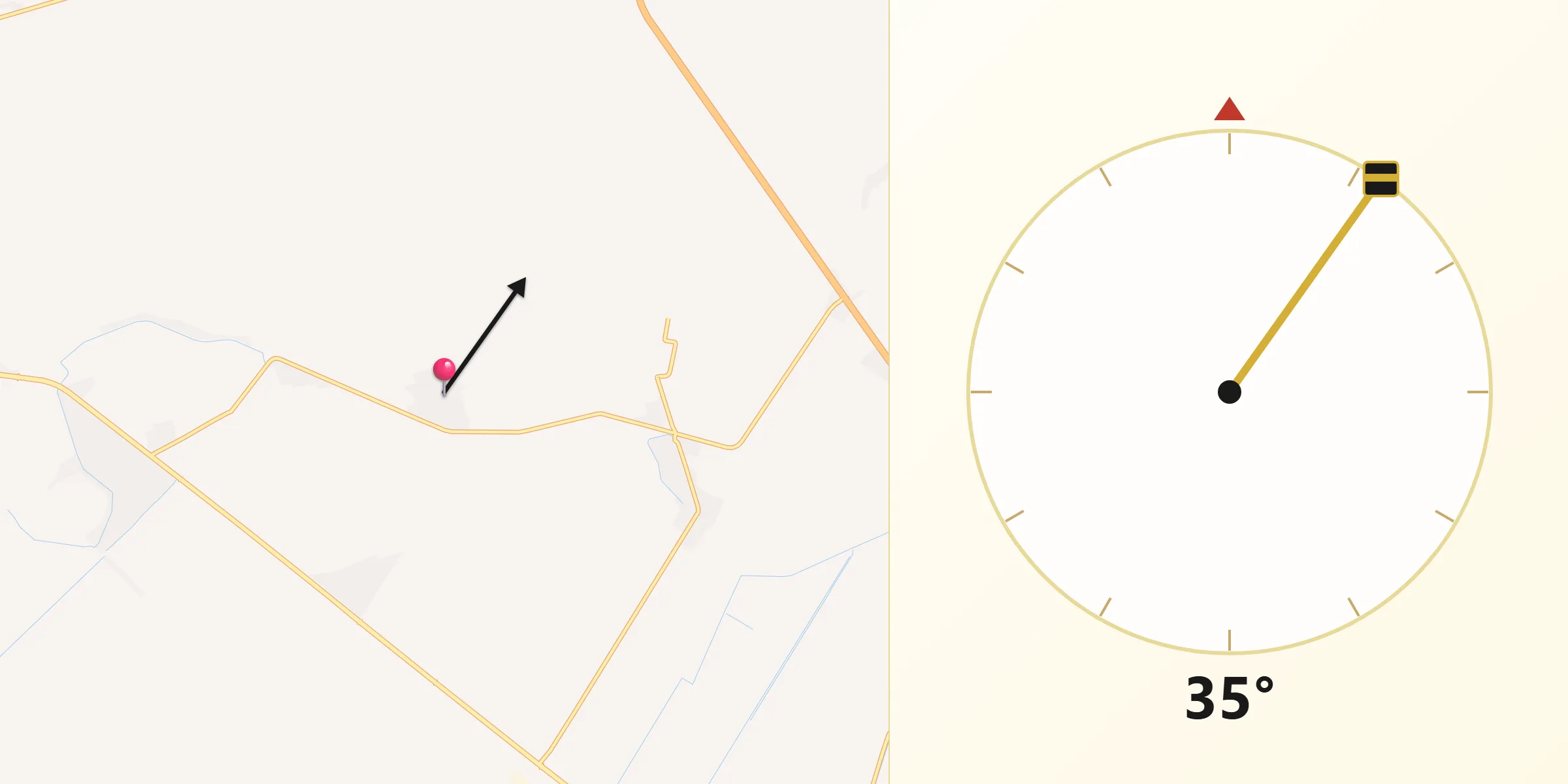 Dirección de la Qibla desde Vallejo (Porvenir Vallejo)