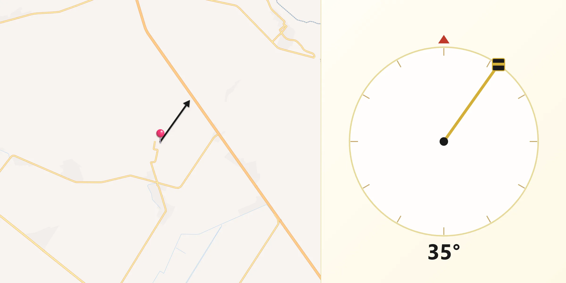 Dirección de la Qibla desde CERESO Nuevo