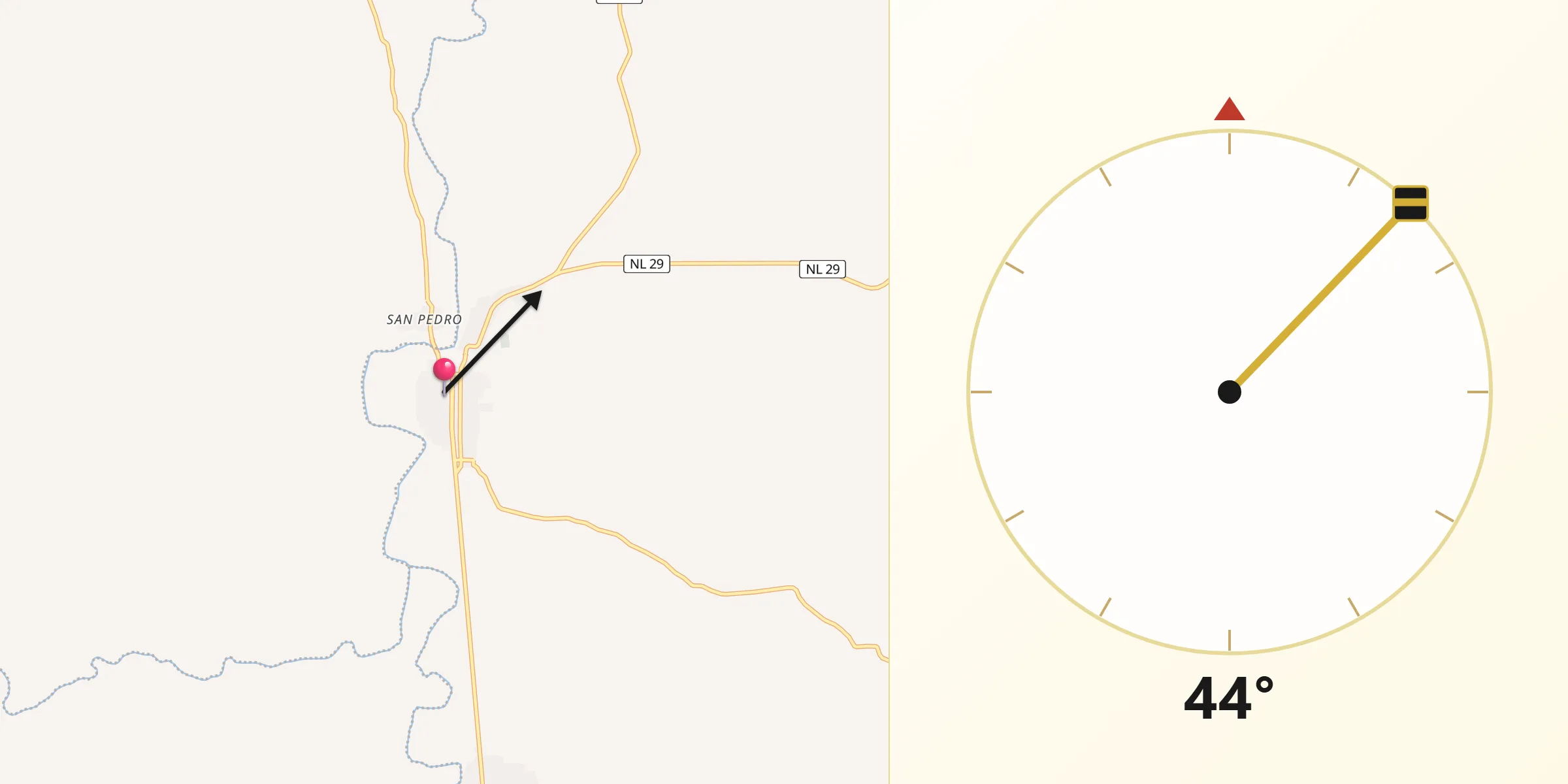 Dirección de la Qibla desde Doctor Coss Nuevo León