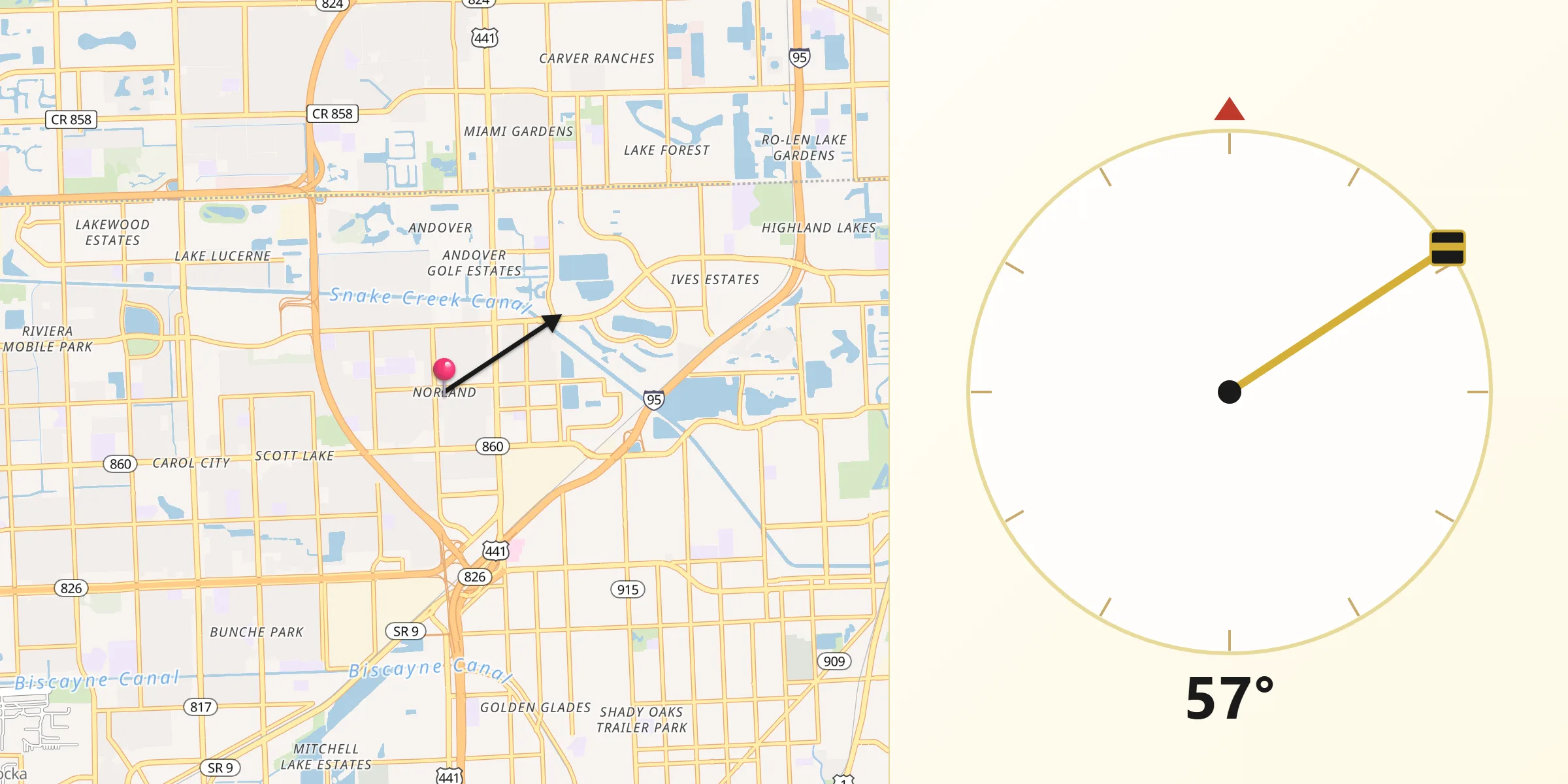Qibla Direction from Norland