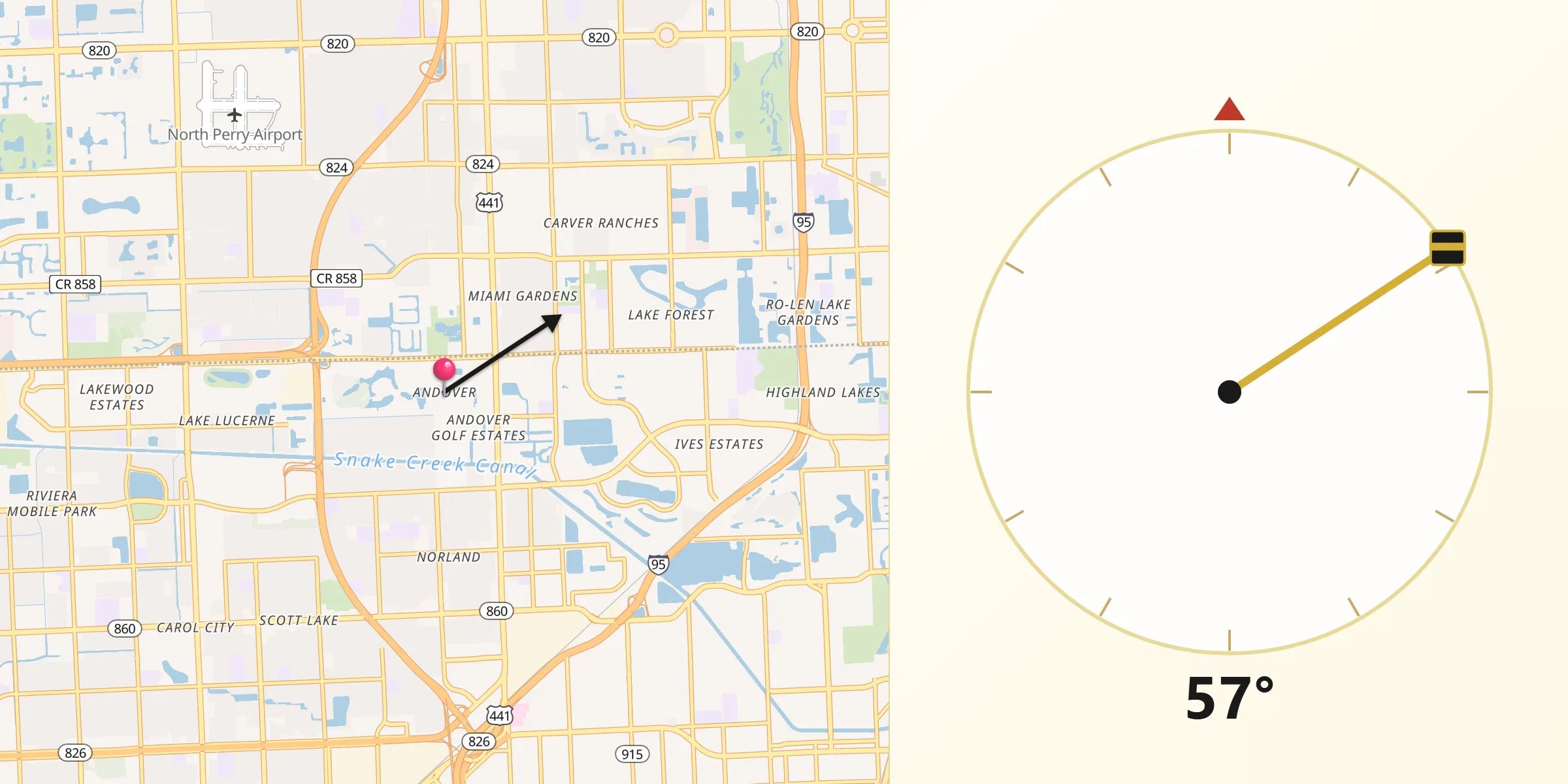 Qibla Direction from Andover