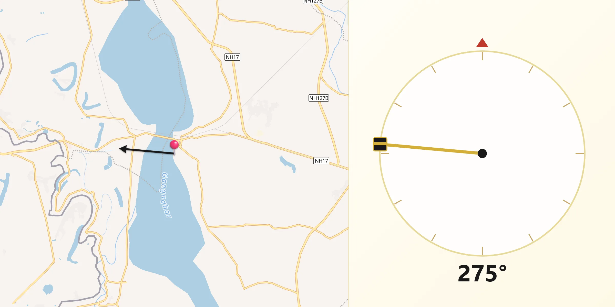 Golakganj سے مکہ کی سمت