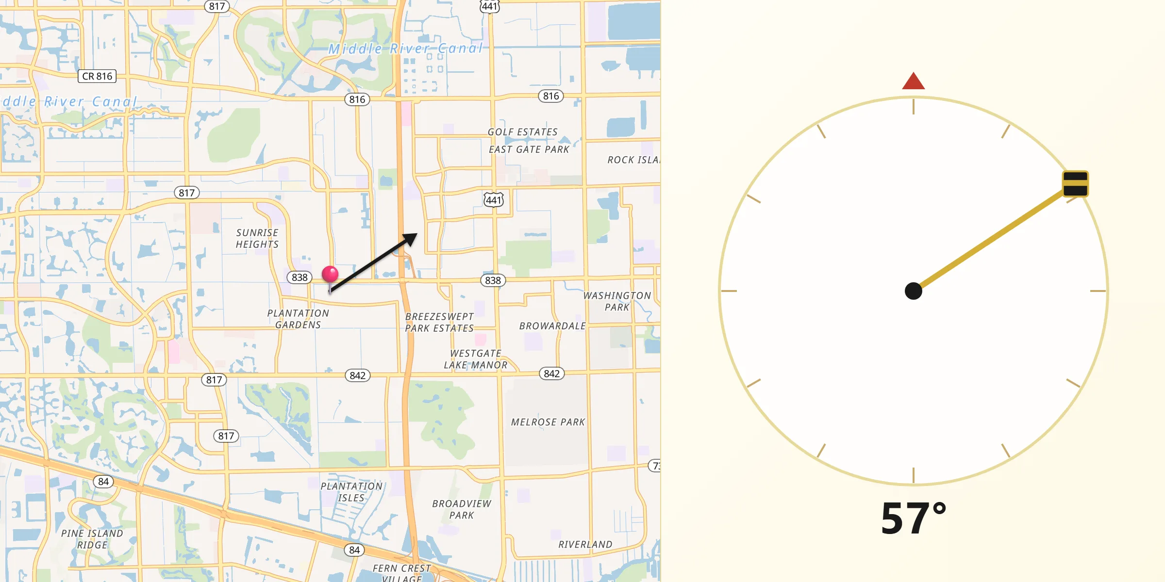 Qibla Direction from Plantation