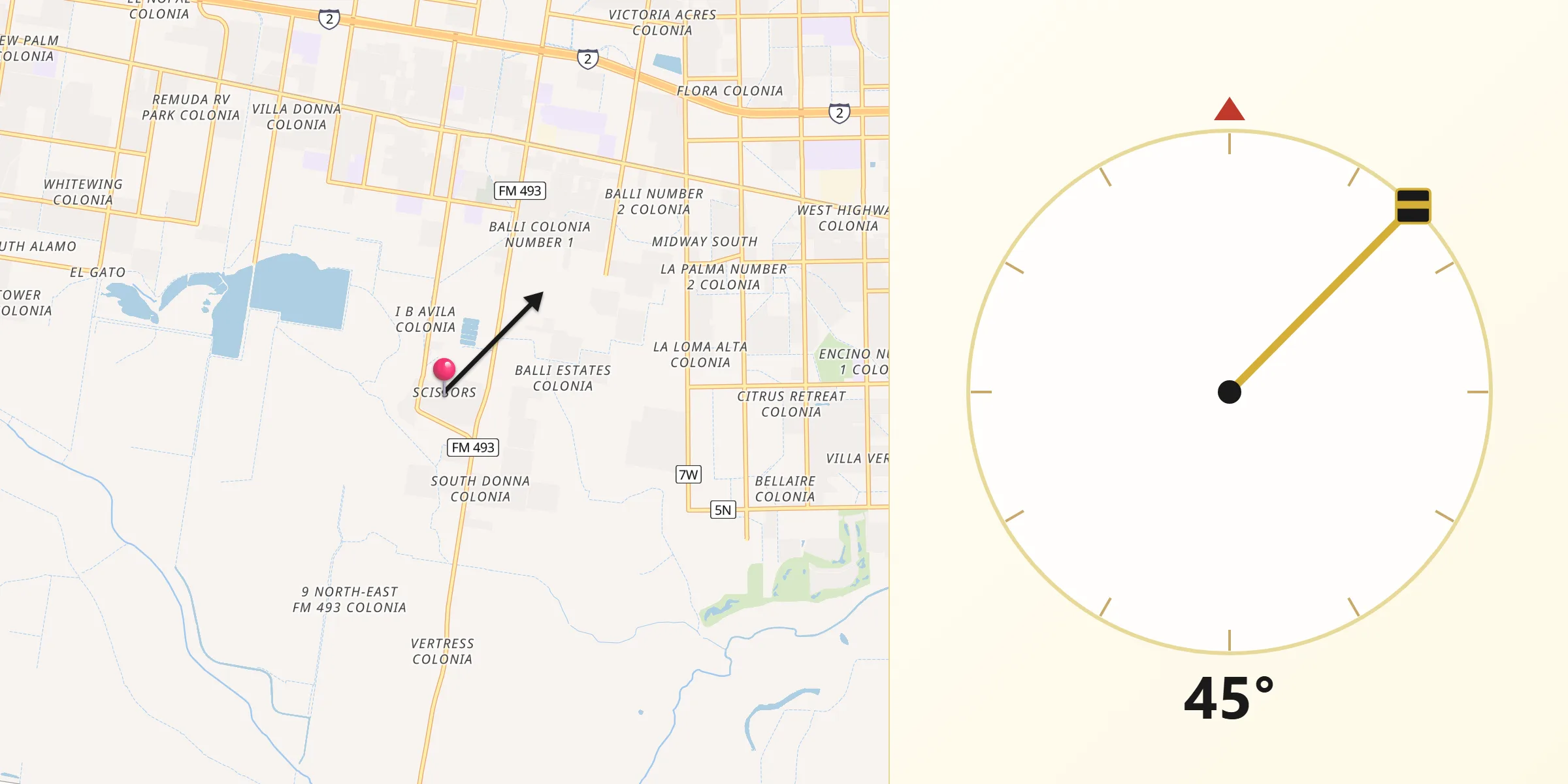 Qibla Direction from Scissors
