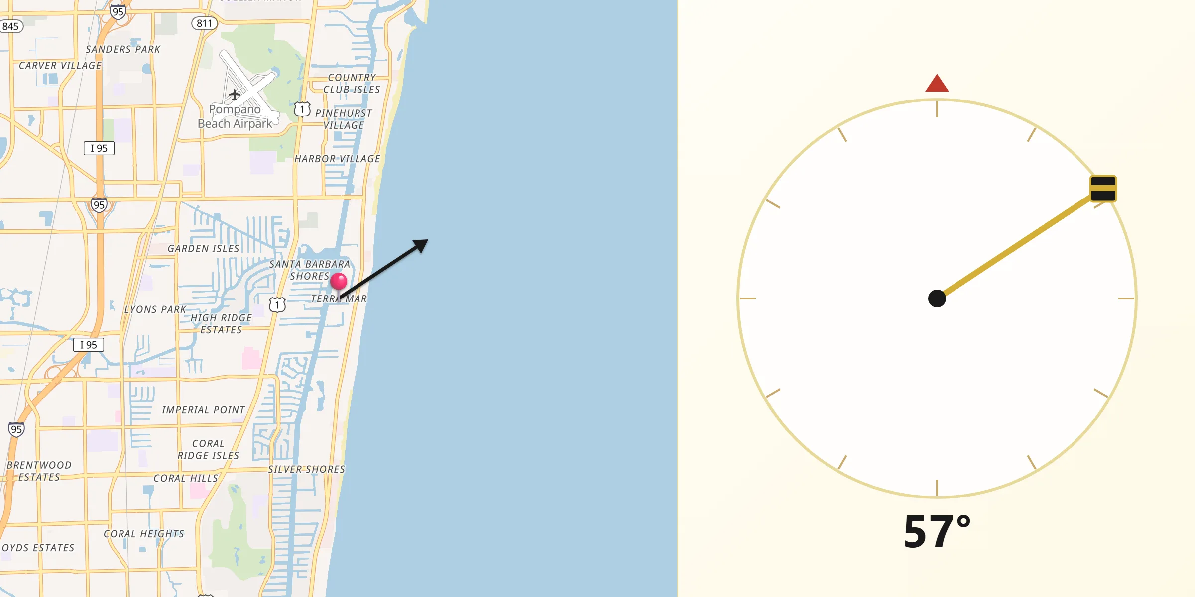 Qibla Direction from Terra Mar