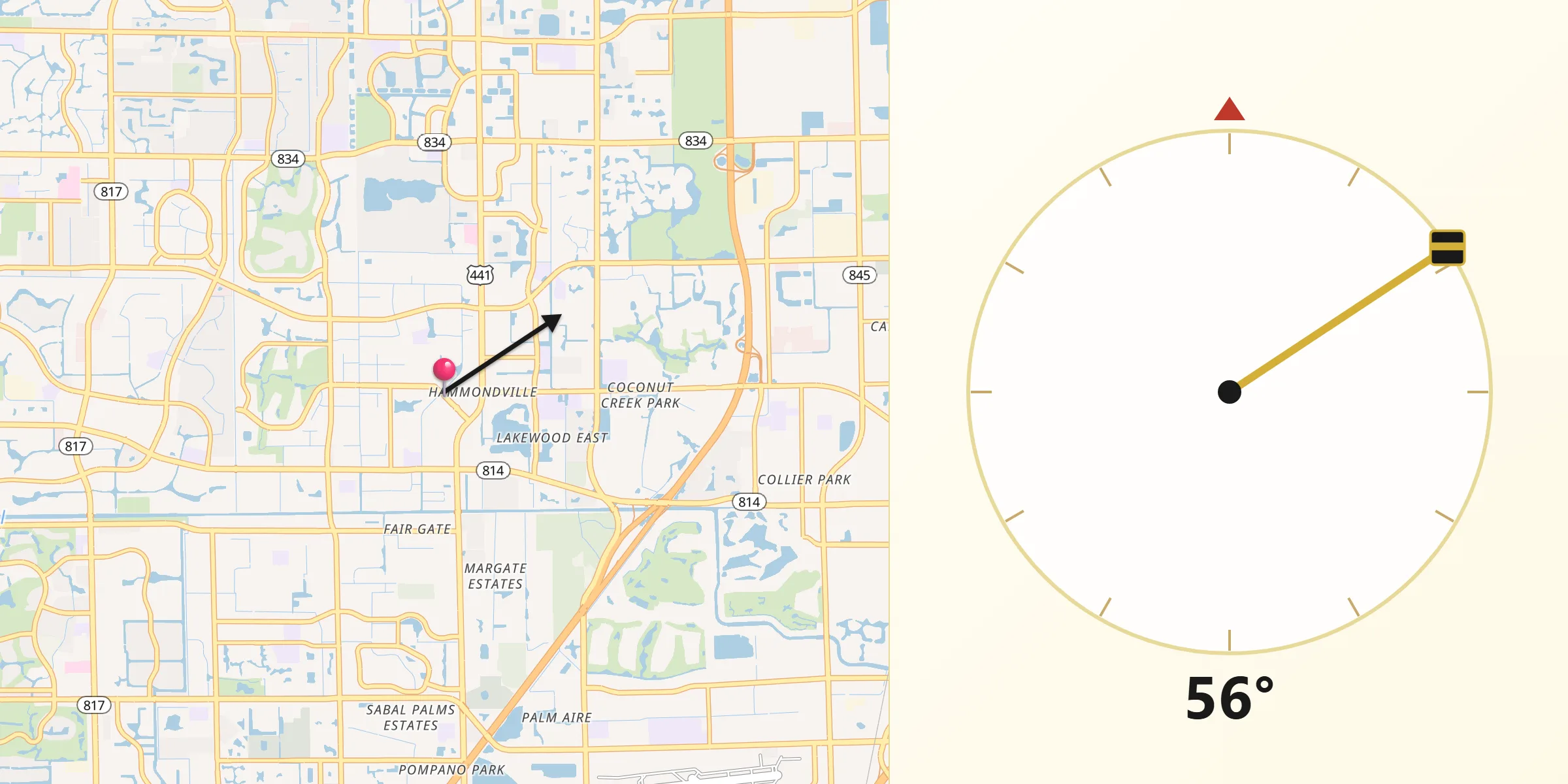 Qibla Direction from Margate