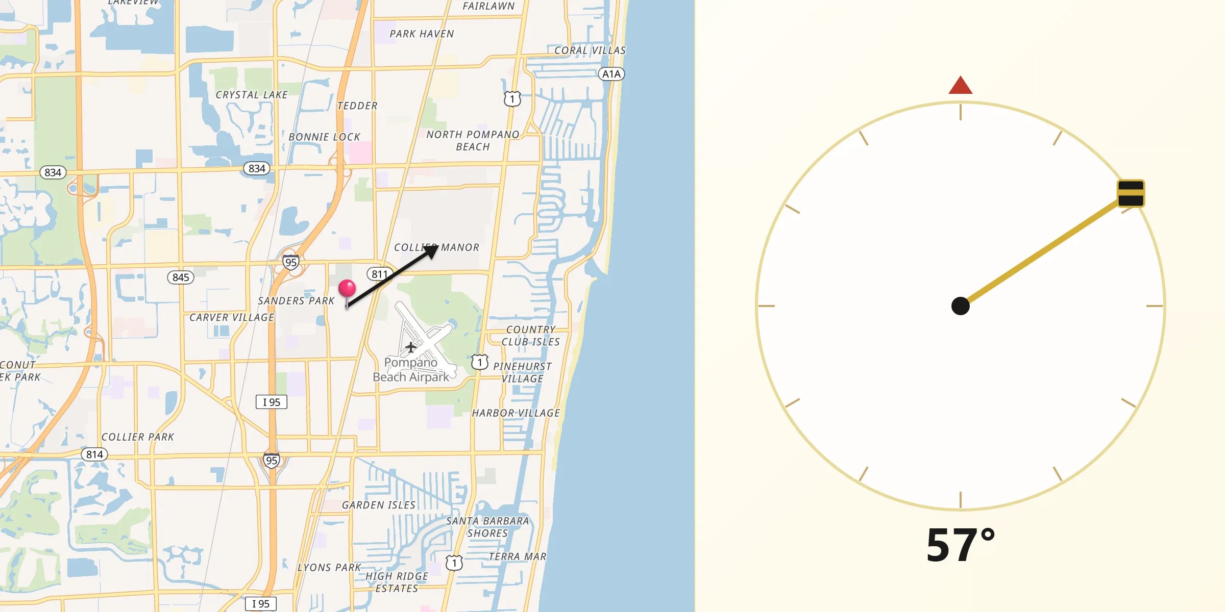 Qibla Direction from Kendall Green