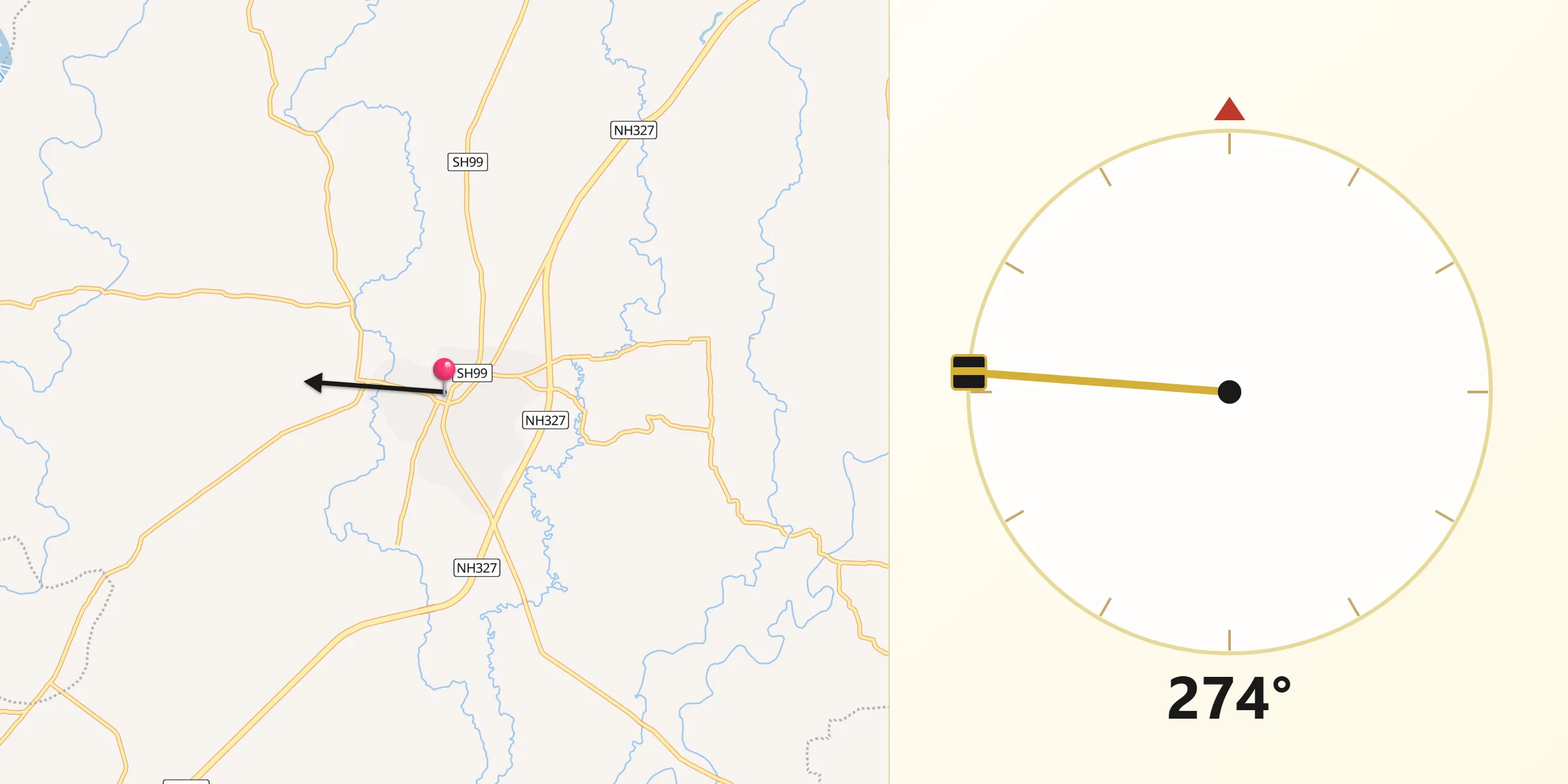 Bahadurganj سے مکہ کی سمت