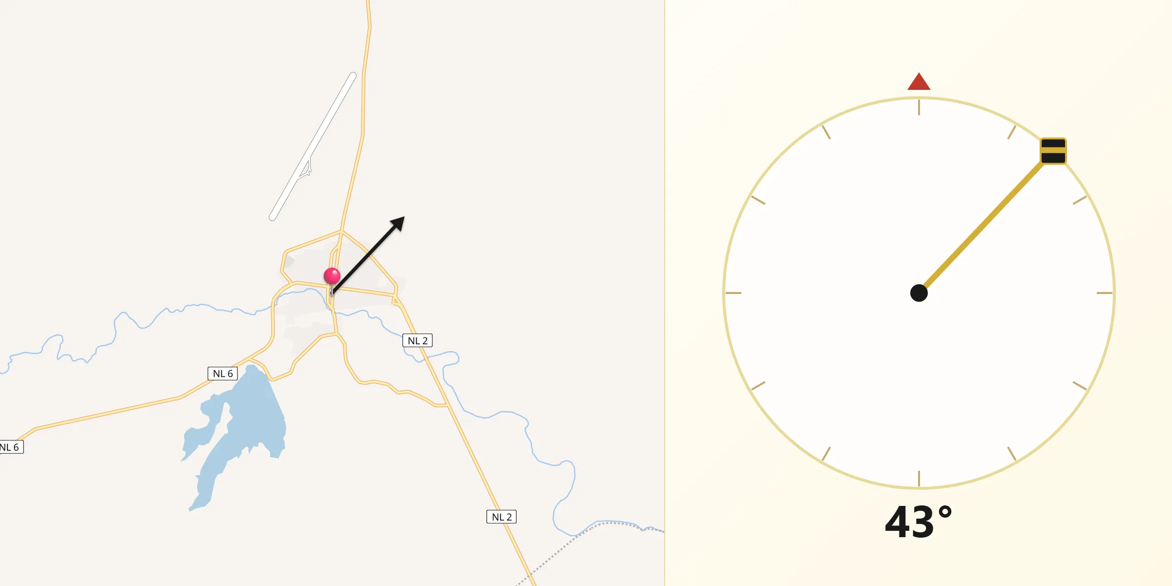 Dirección de la Qibla desde Agualeguas Nuevo León