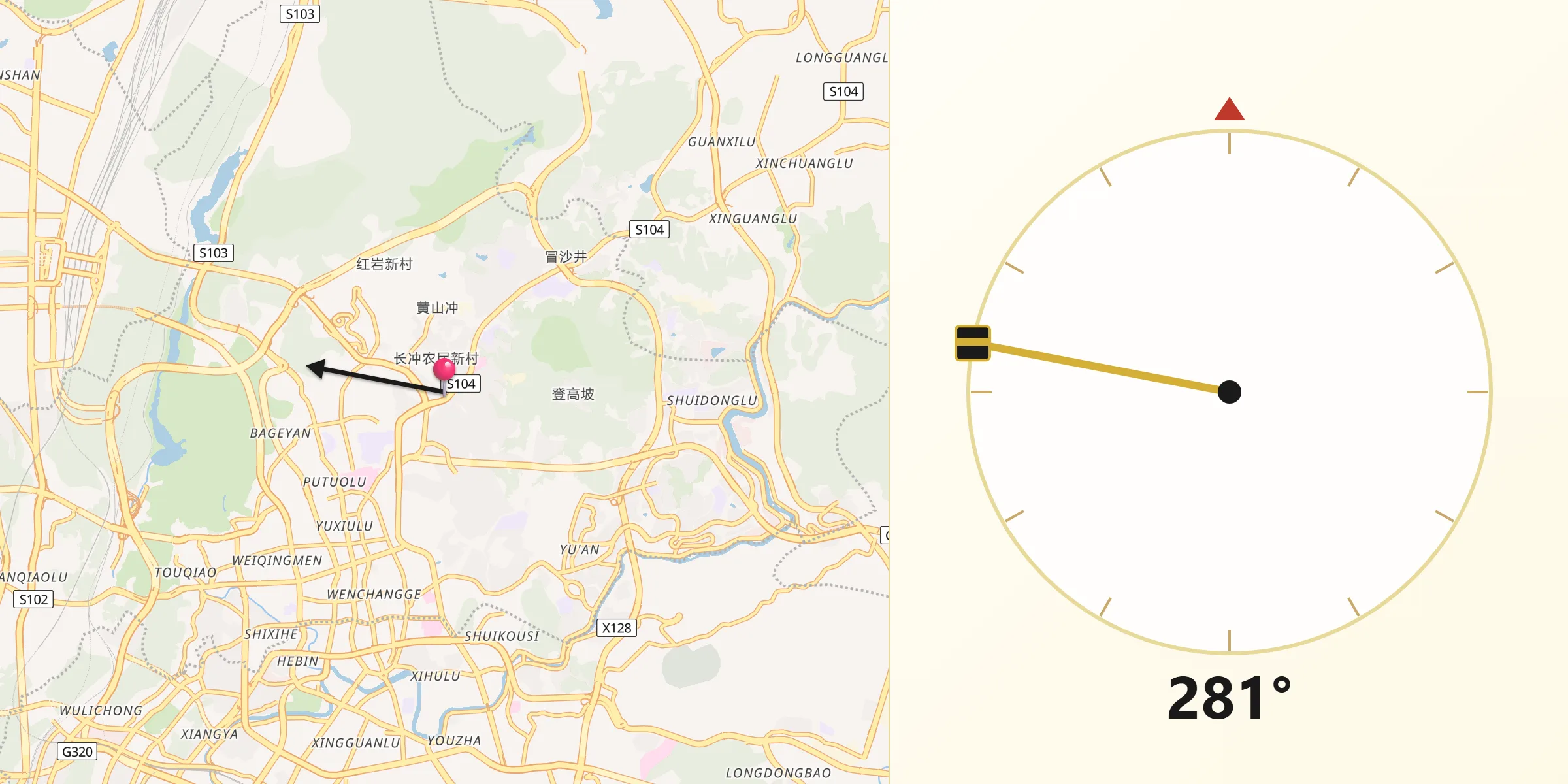 从登高坡朝向麦加的方向
