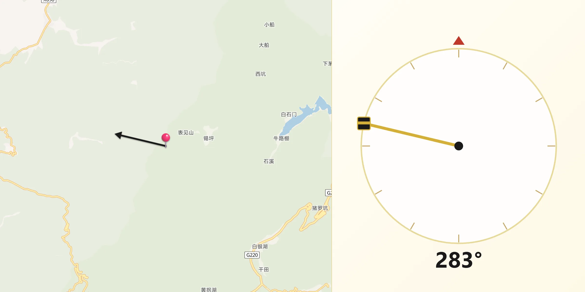 从锡坪朝向麦加的方向