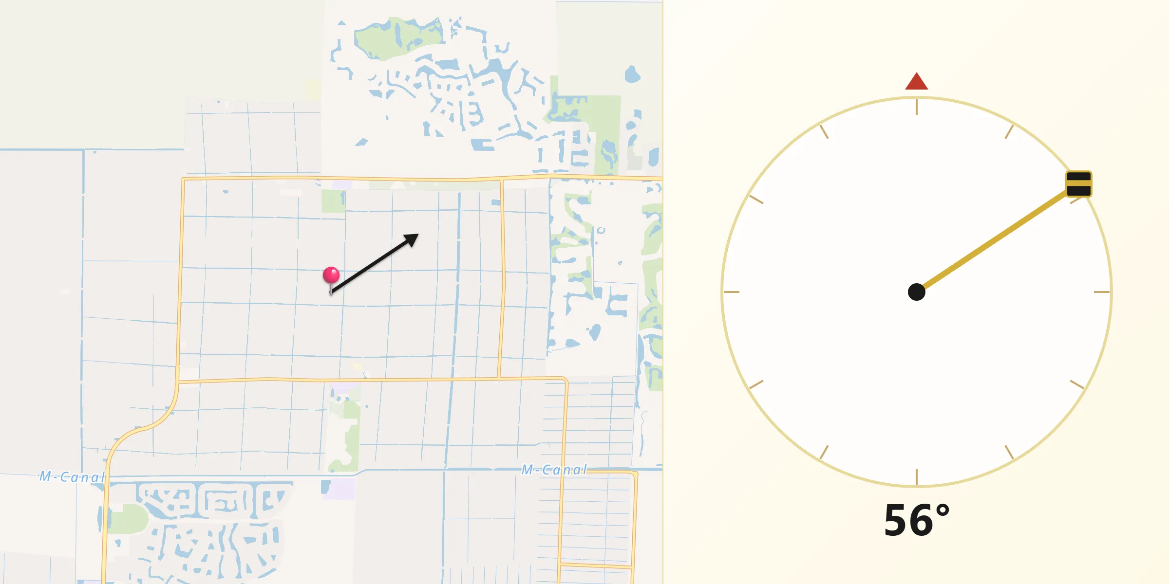 Qibla Direction from The Acreage