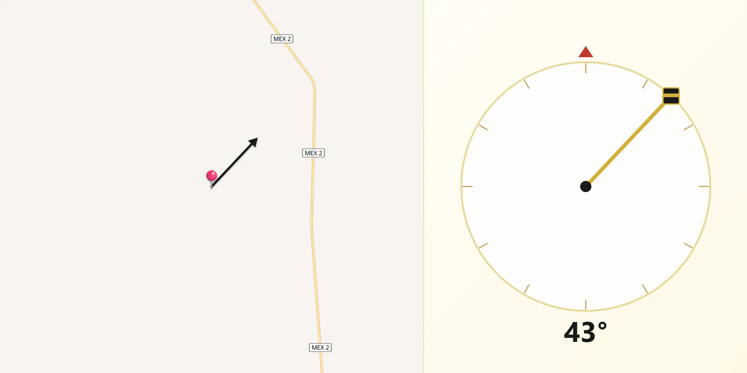 Dirección de la Qibla desde Guerrero