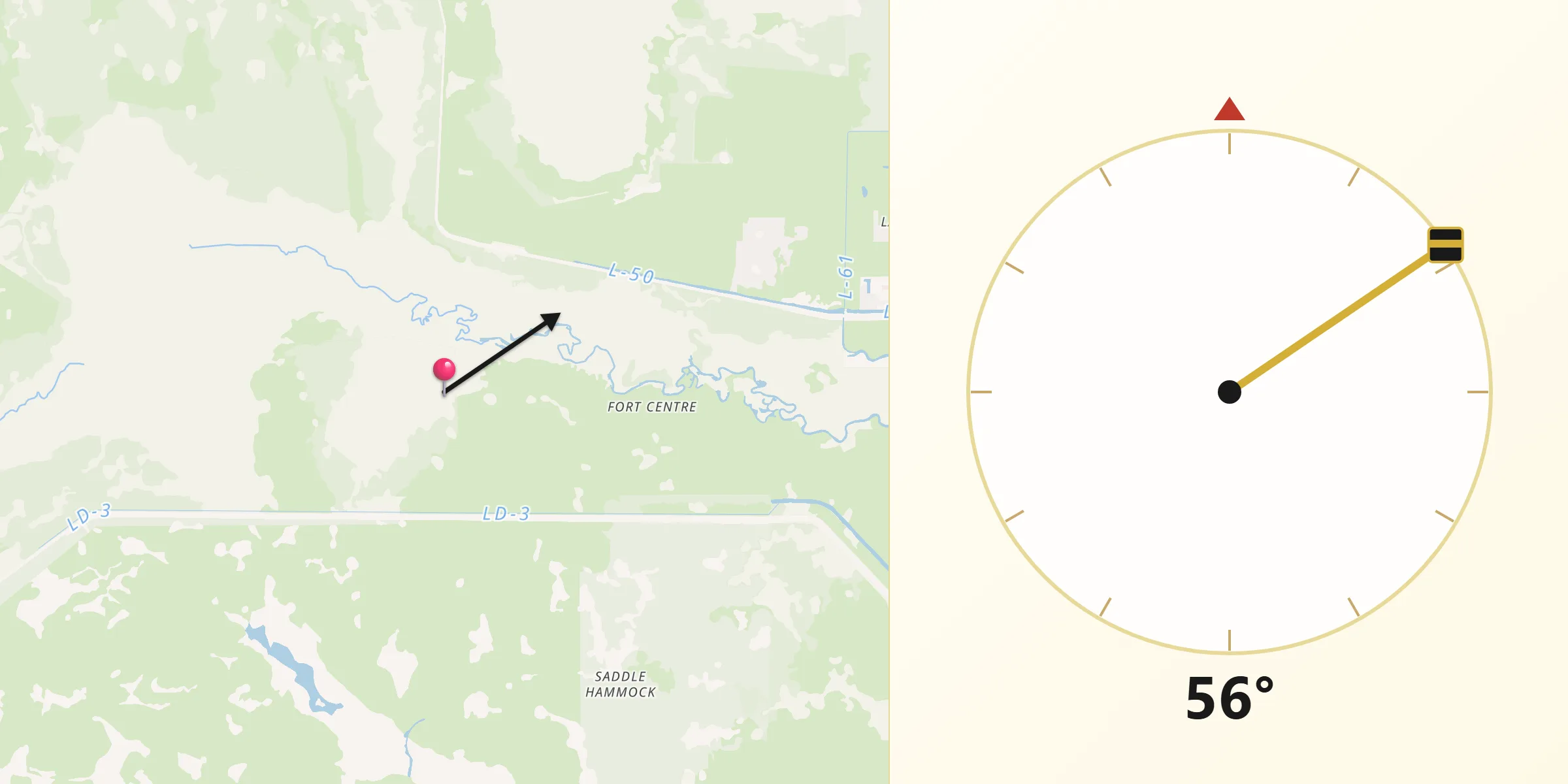 Qibla Direction from Glades