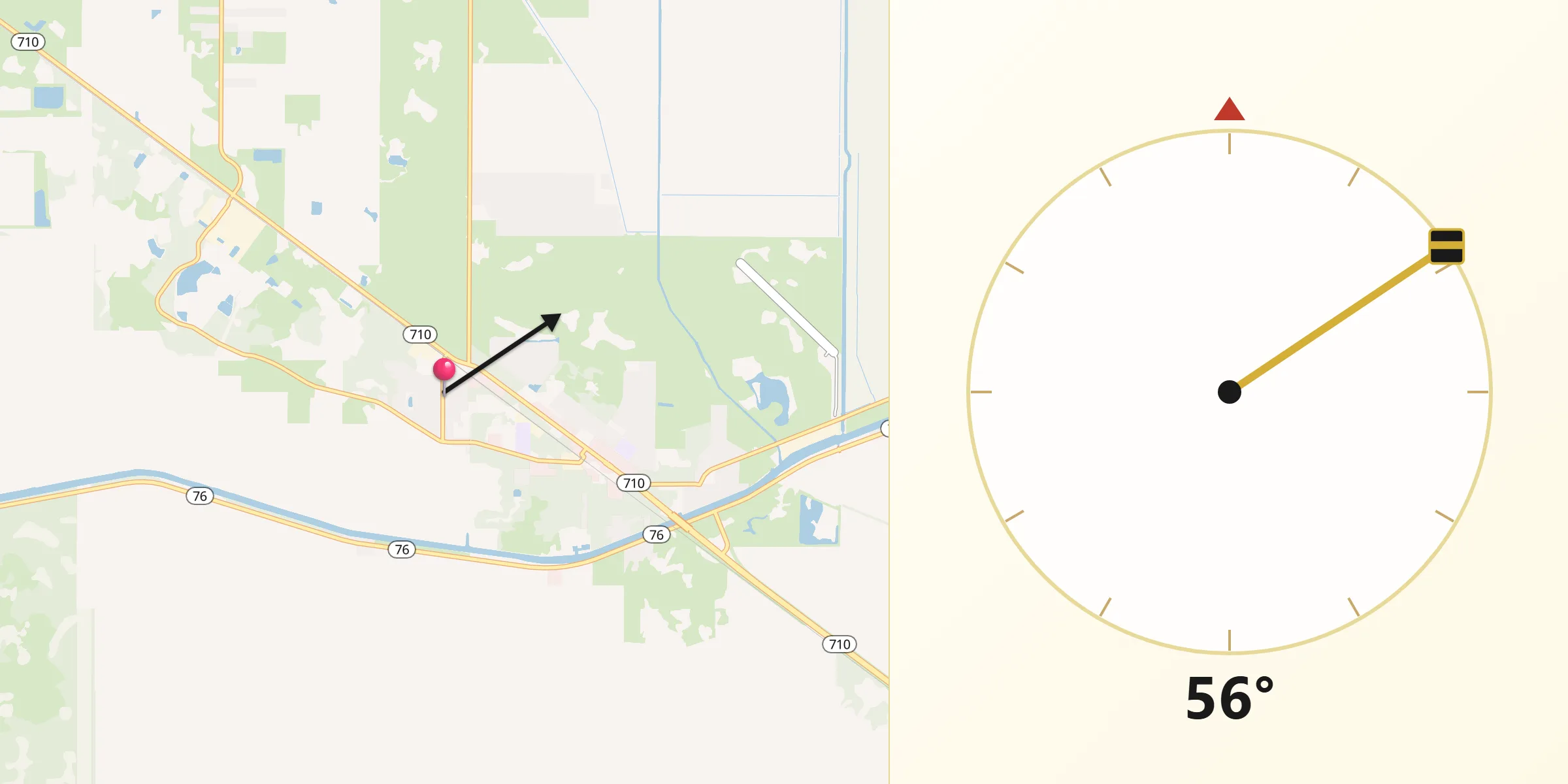 Qibla Direction from Indiantown
