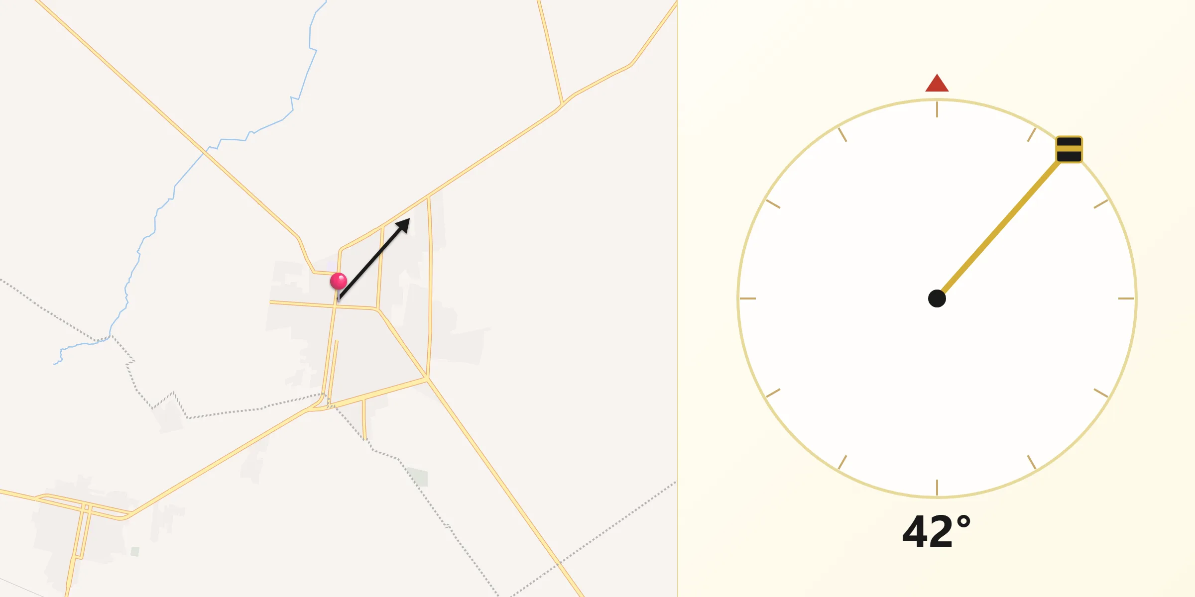 Dirección de la Qibla desde San Buenaventura
