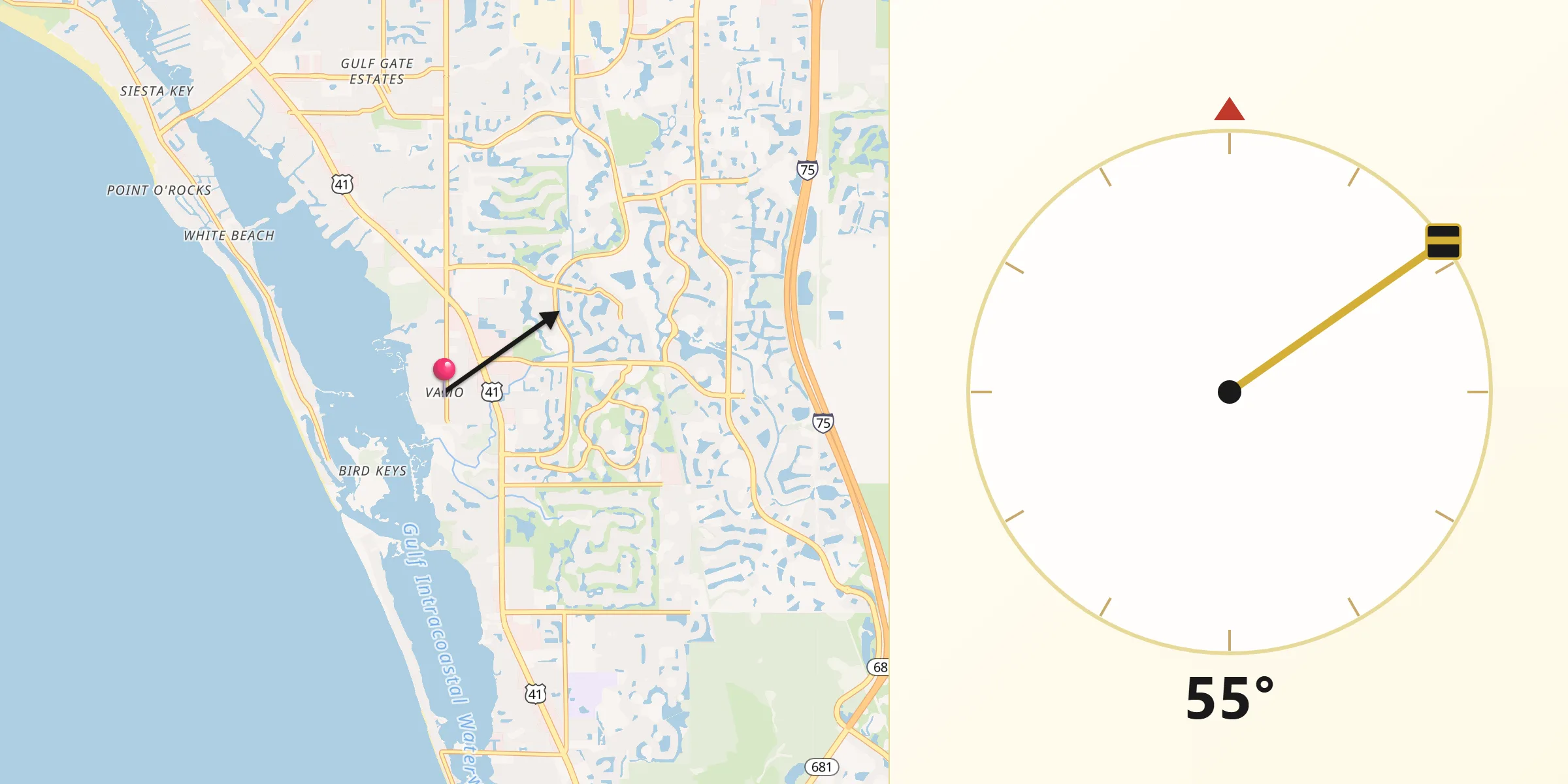 Qibla Direction from Vamo