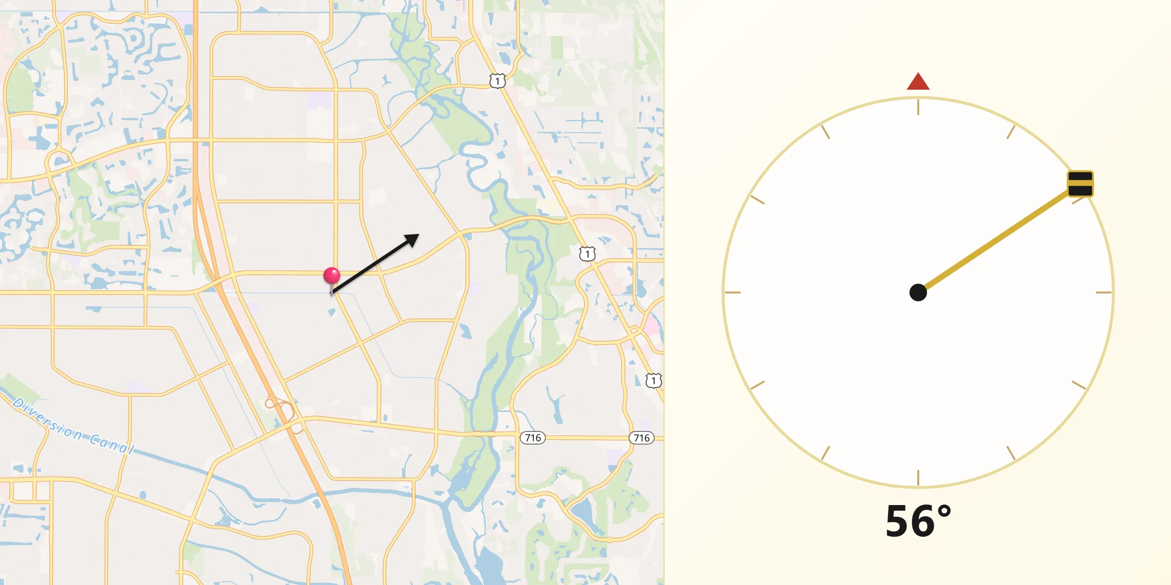Qibla Direction from Port Saint Lucie