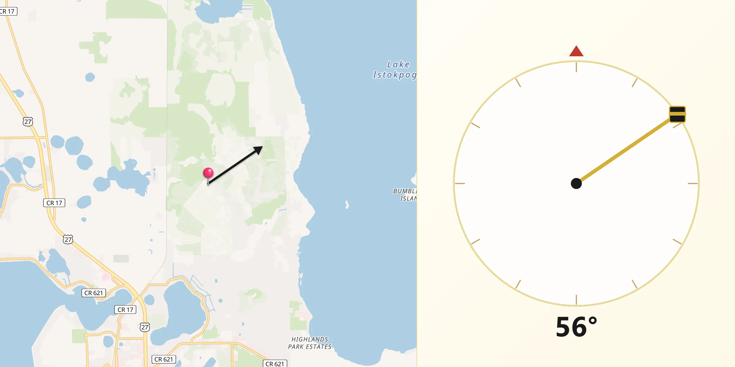 Qibla Direction from Highlands