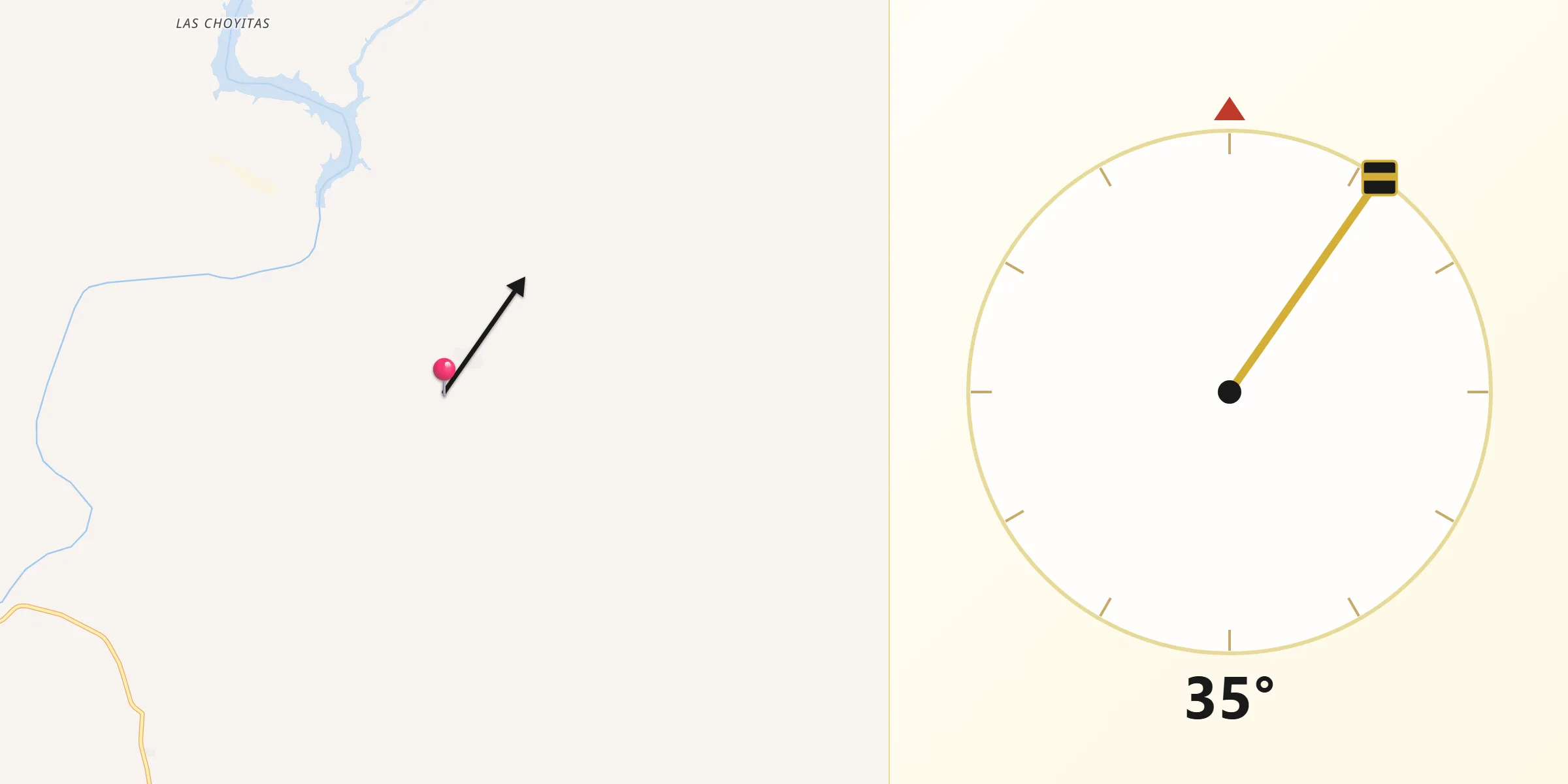 Dirección de la Qibla desde San Bernardo