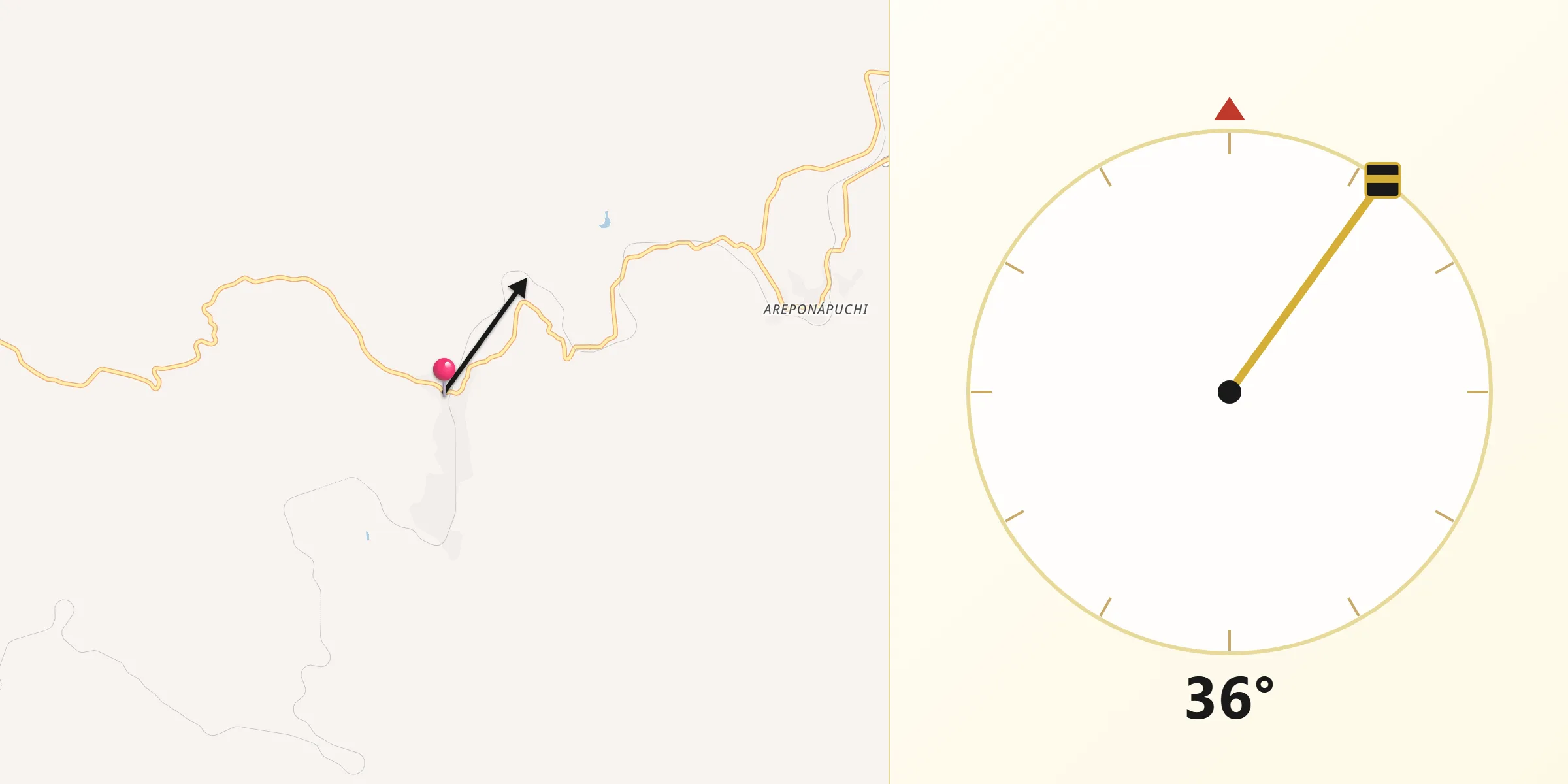 Dirección de la Qibla desde San Rafael