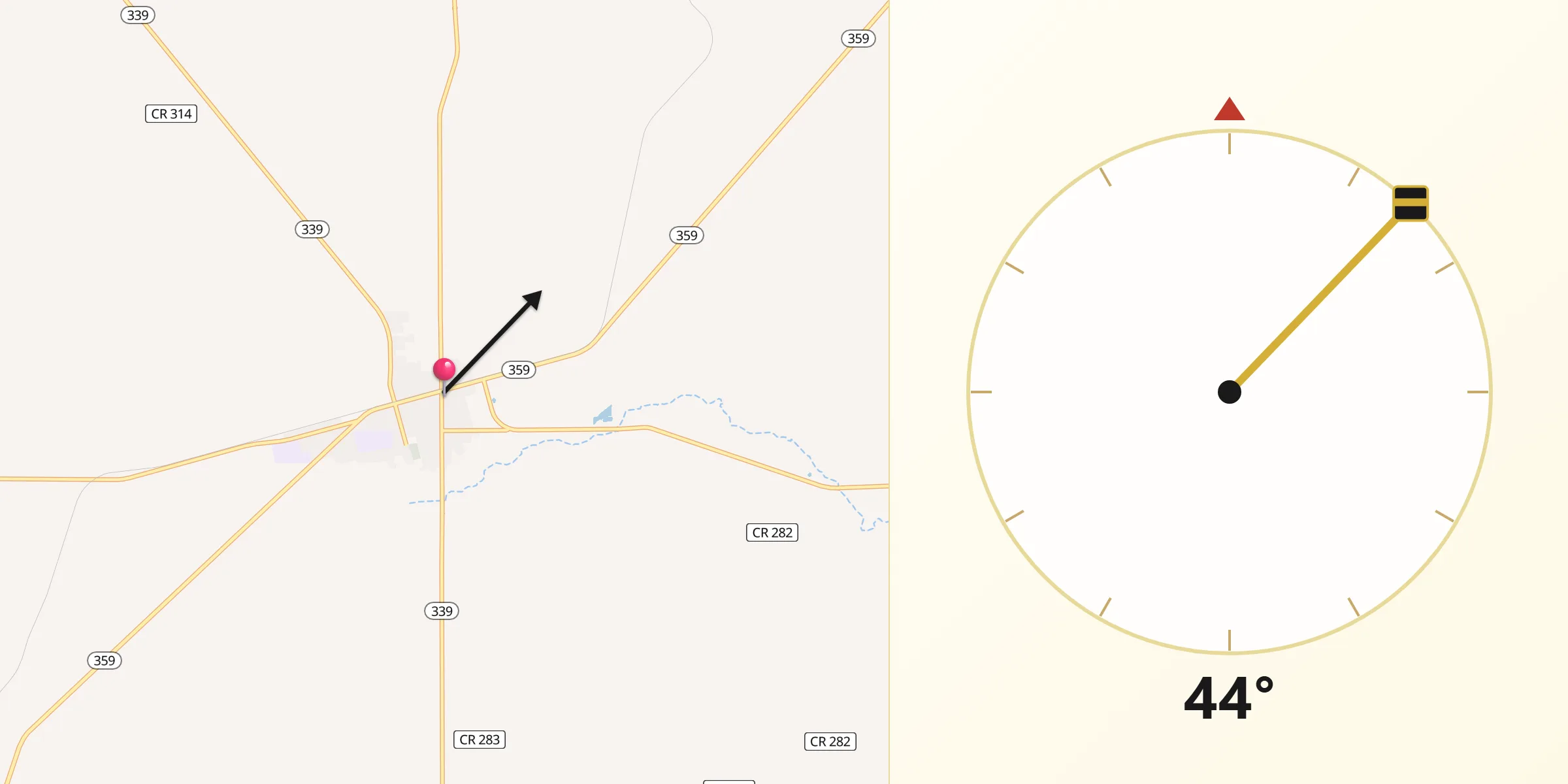 Qibla Direction from Benavides
