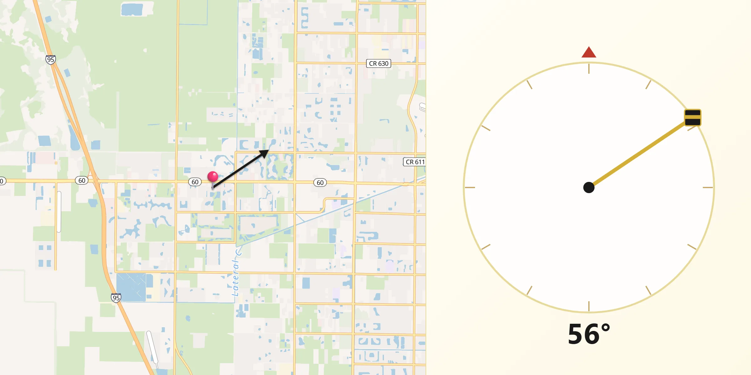 Qibla Direction from West Vero Corridor