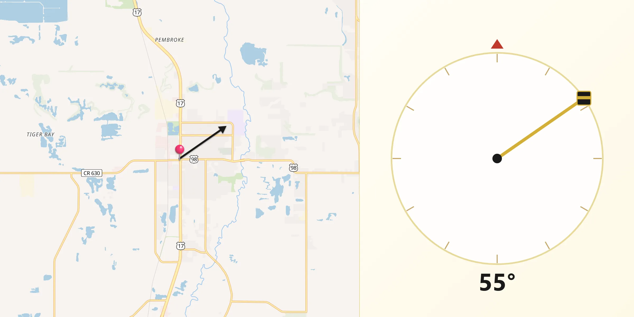 Qibla Direction from Fort Meade