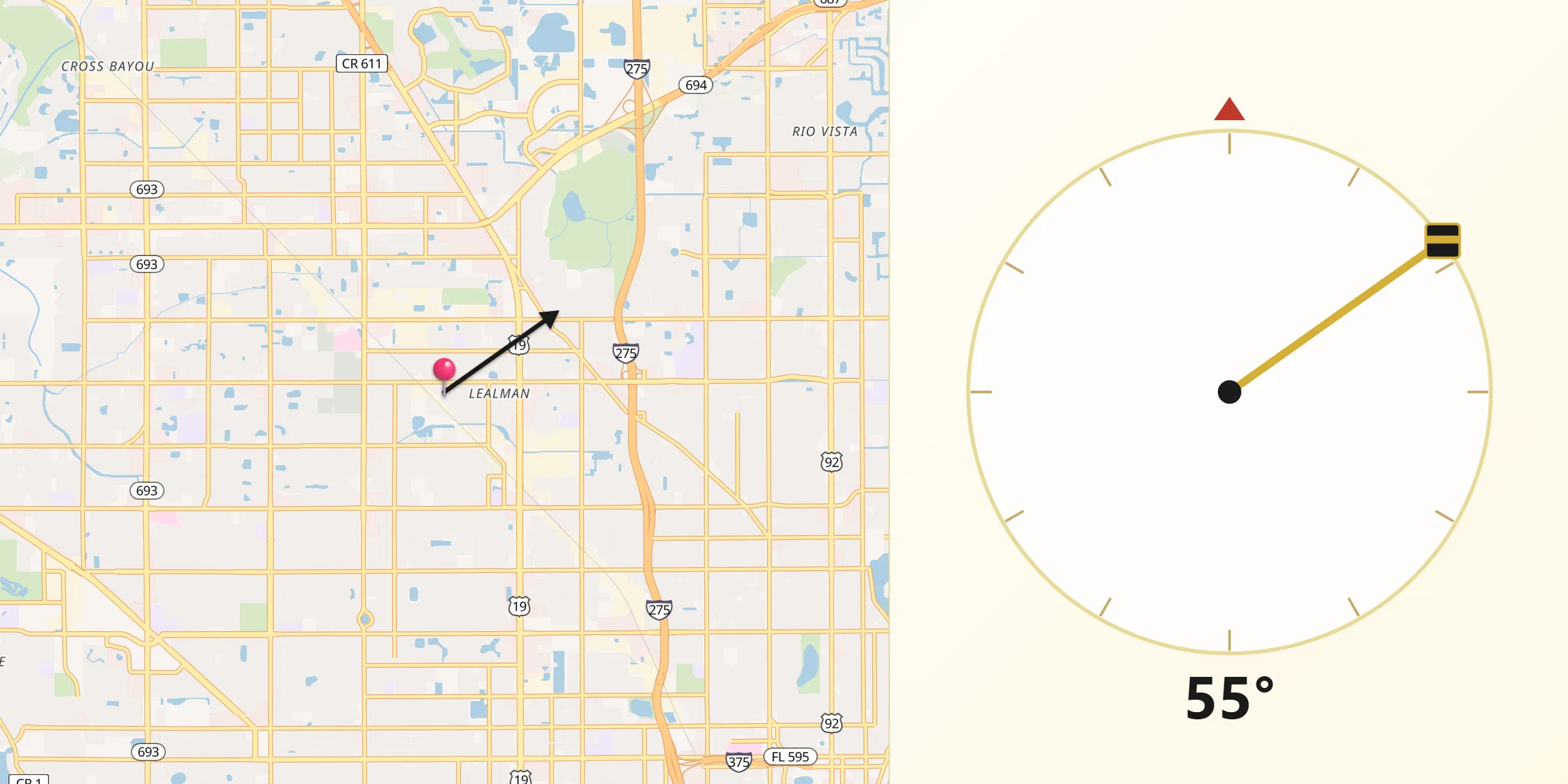 Qibla Direction from West and East Lealman