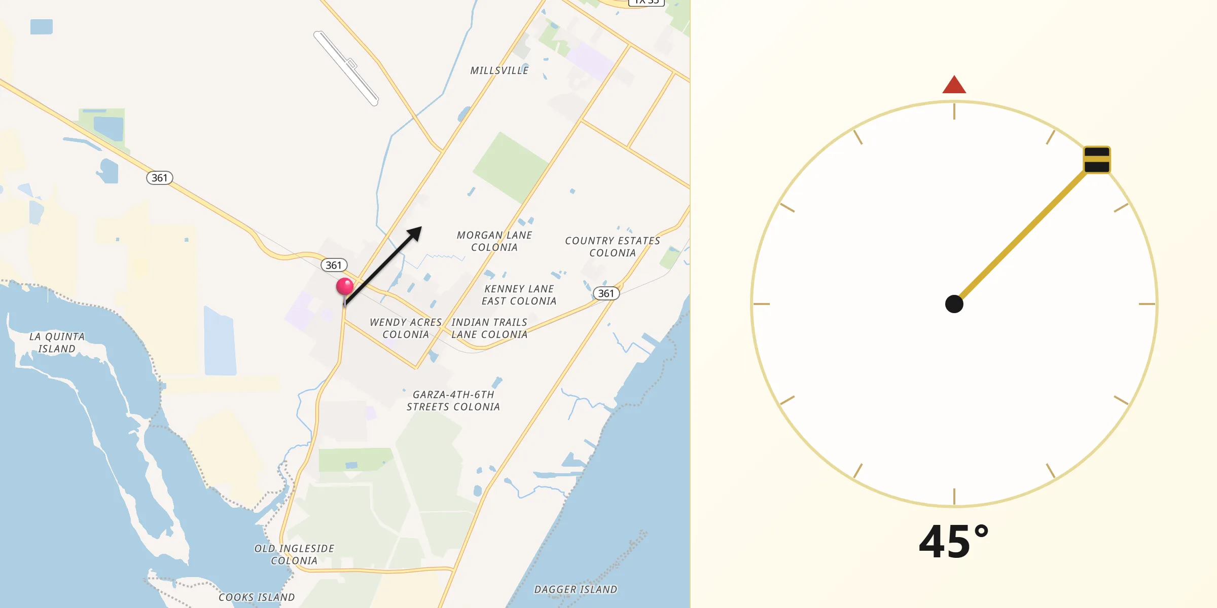 Qibla Direction from Ingleside