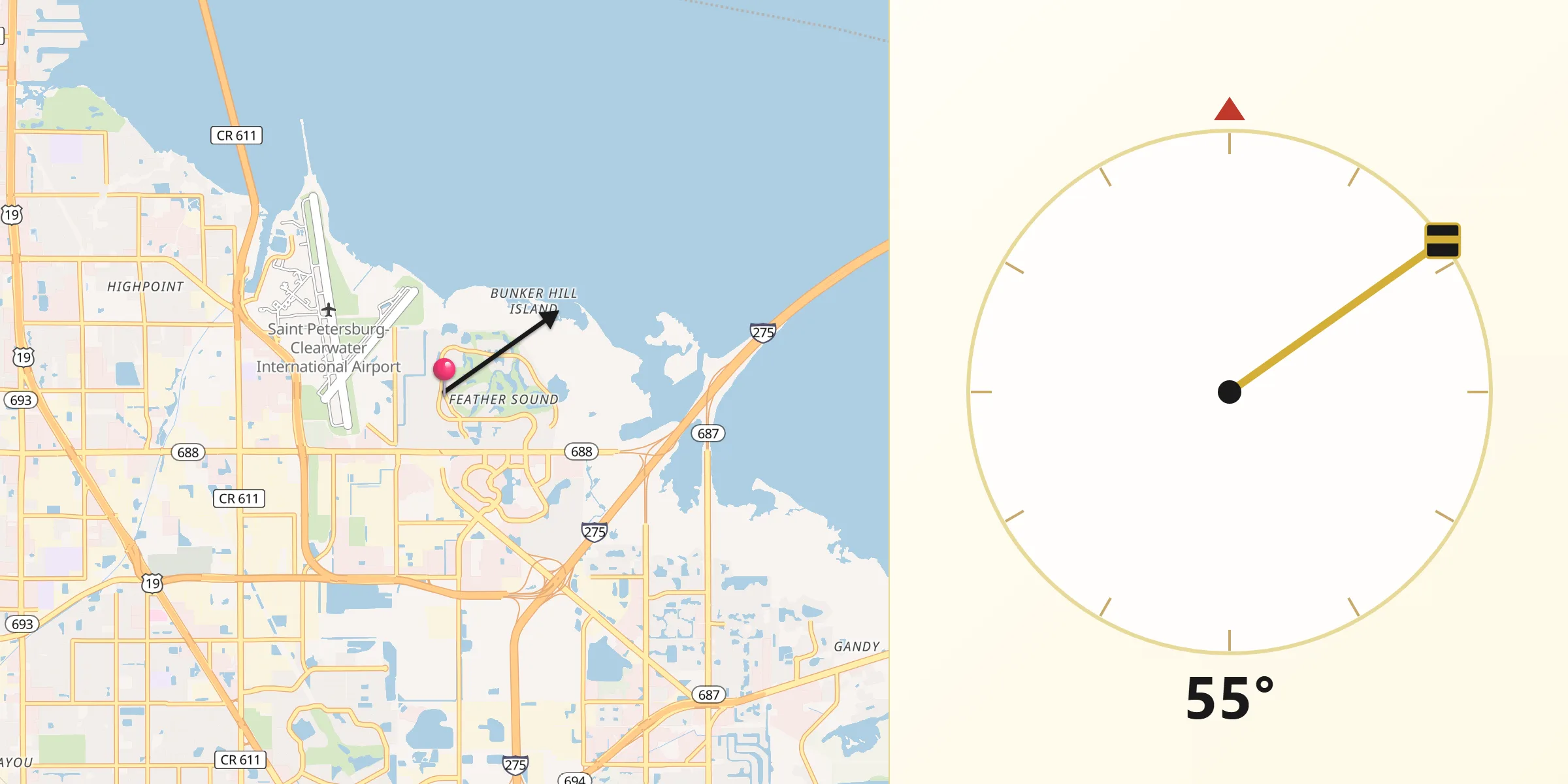 Qibla Direction from Feather Sound