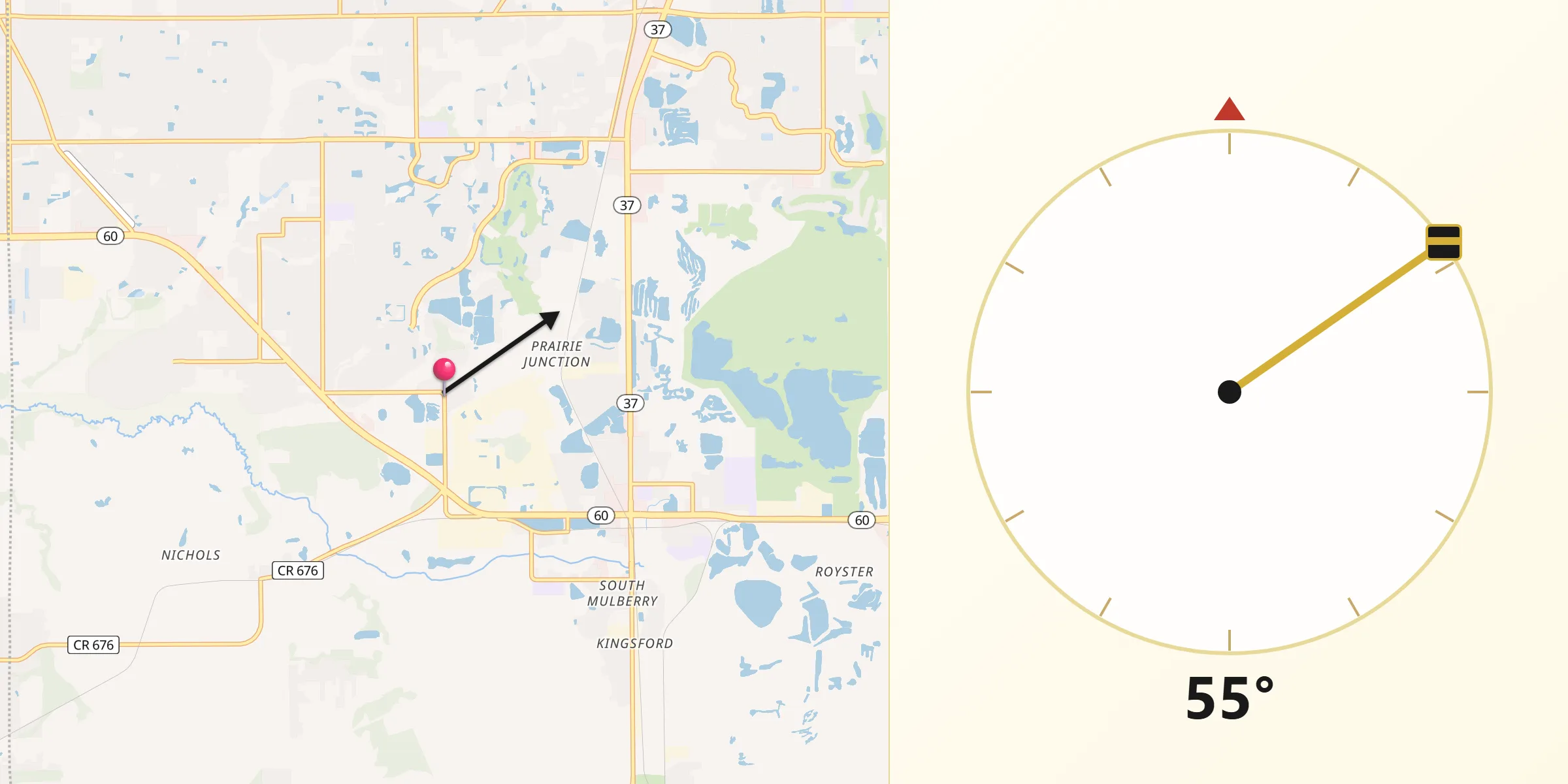 Qibla Direction from Fuller Heights