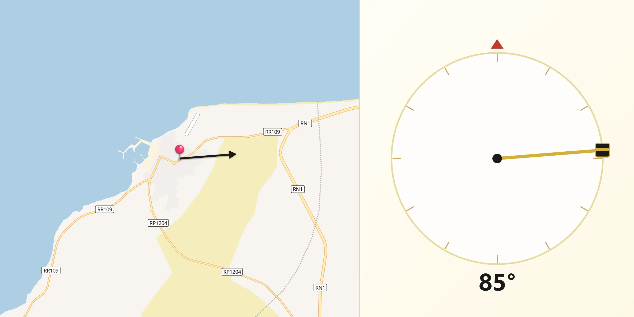 اتجاه القبلة من طرفاية