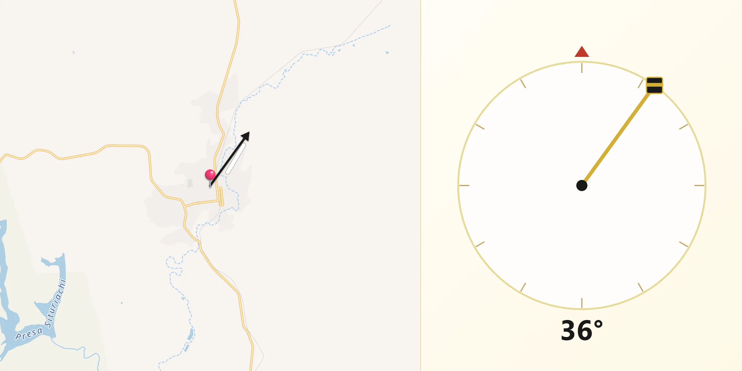 Dirección de la Qibla desde San Juanito