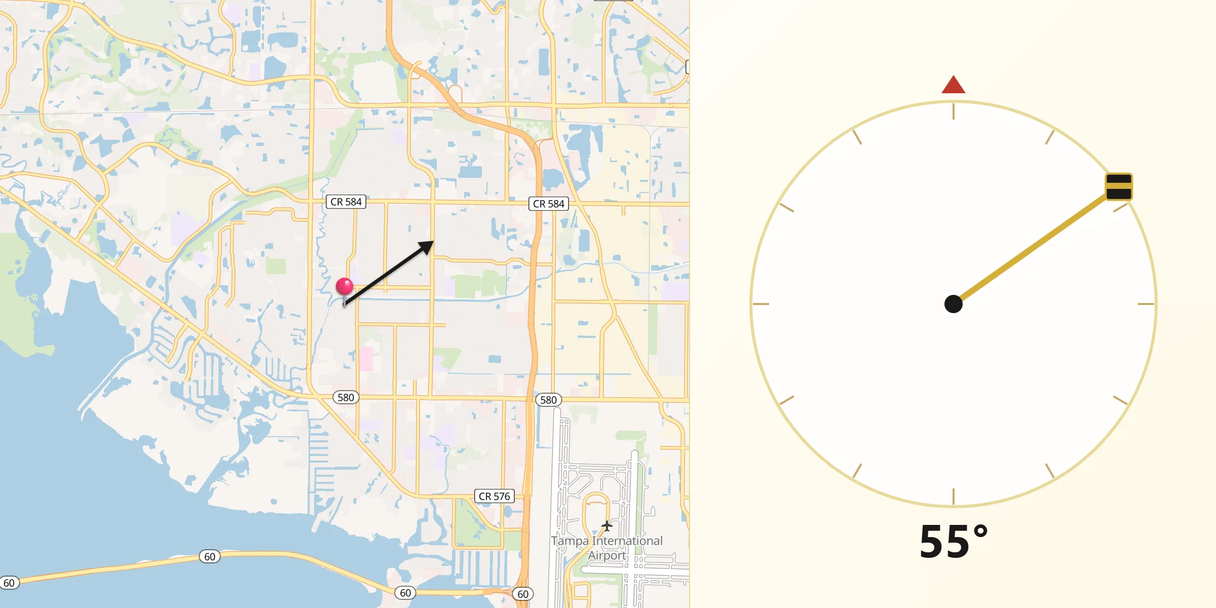 Qibla Direction from Town 'n' Country