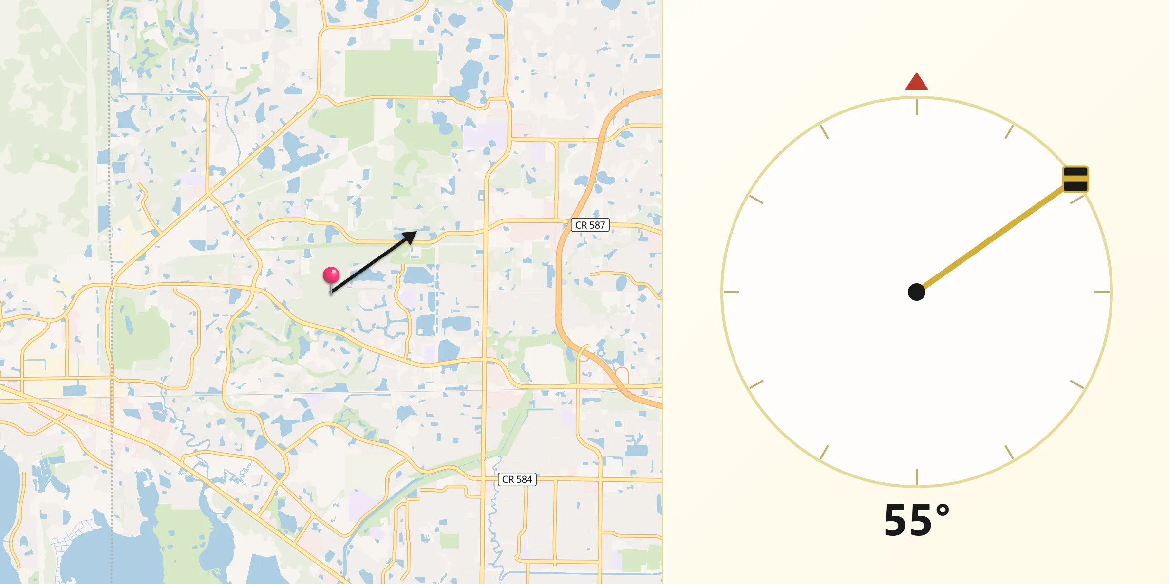 Qibla Direction from Westchase