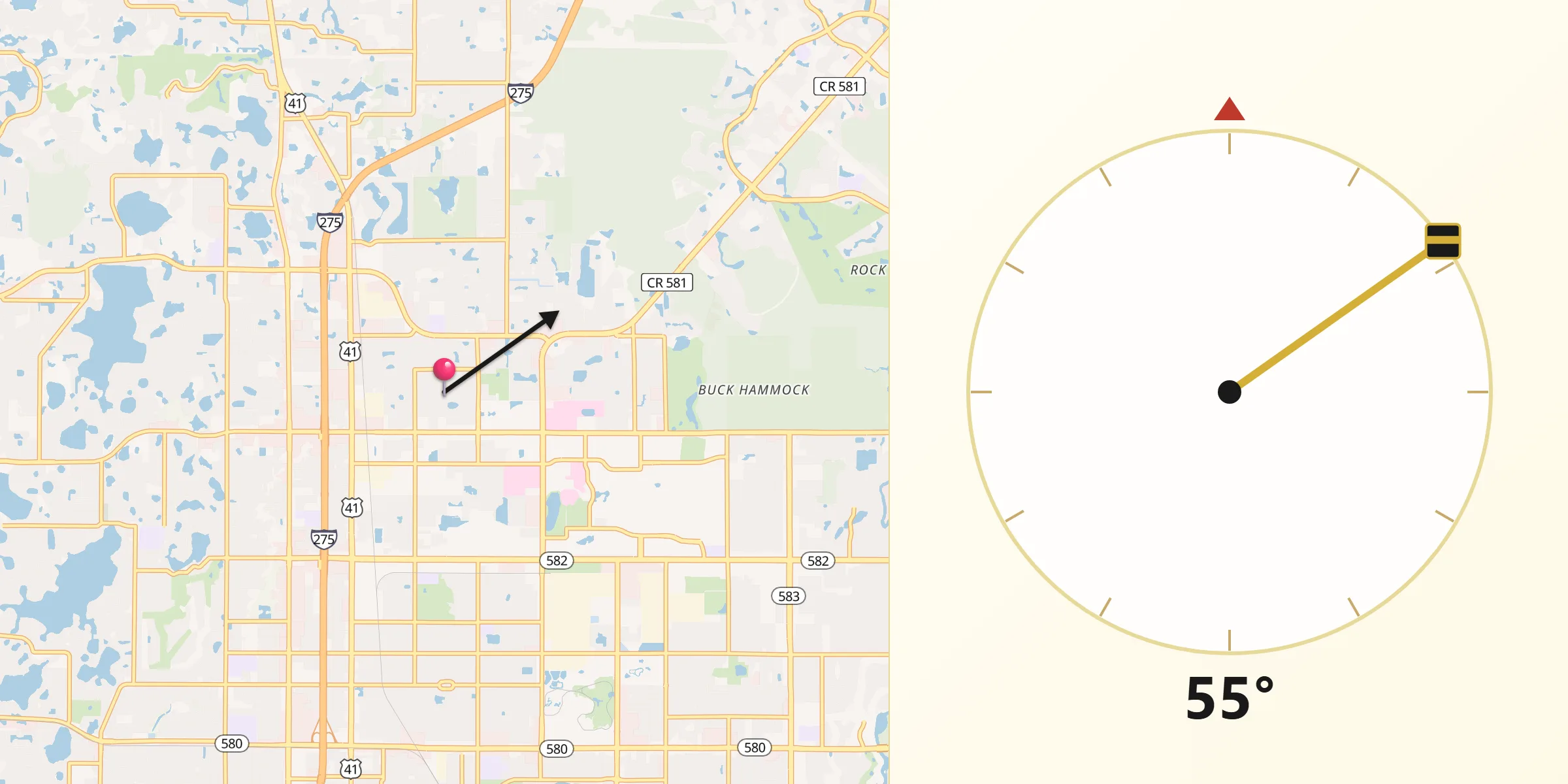Qibla Direction from University