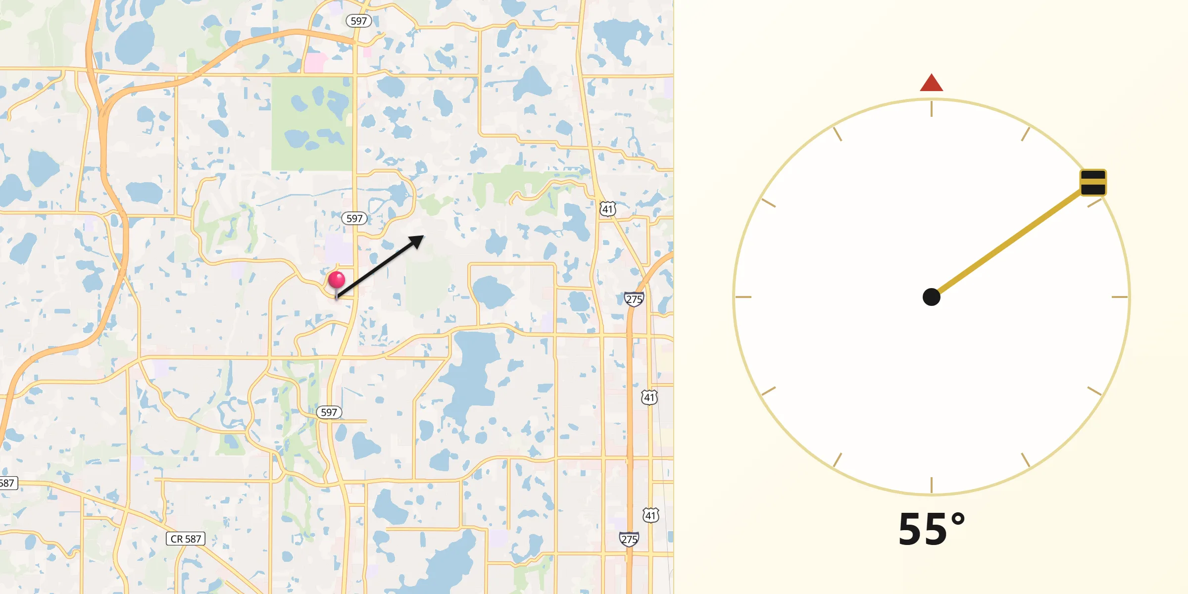 Qibla Direction from Northdale