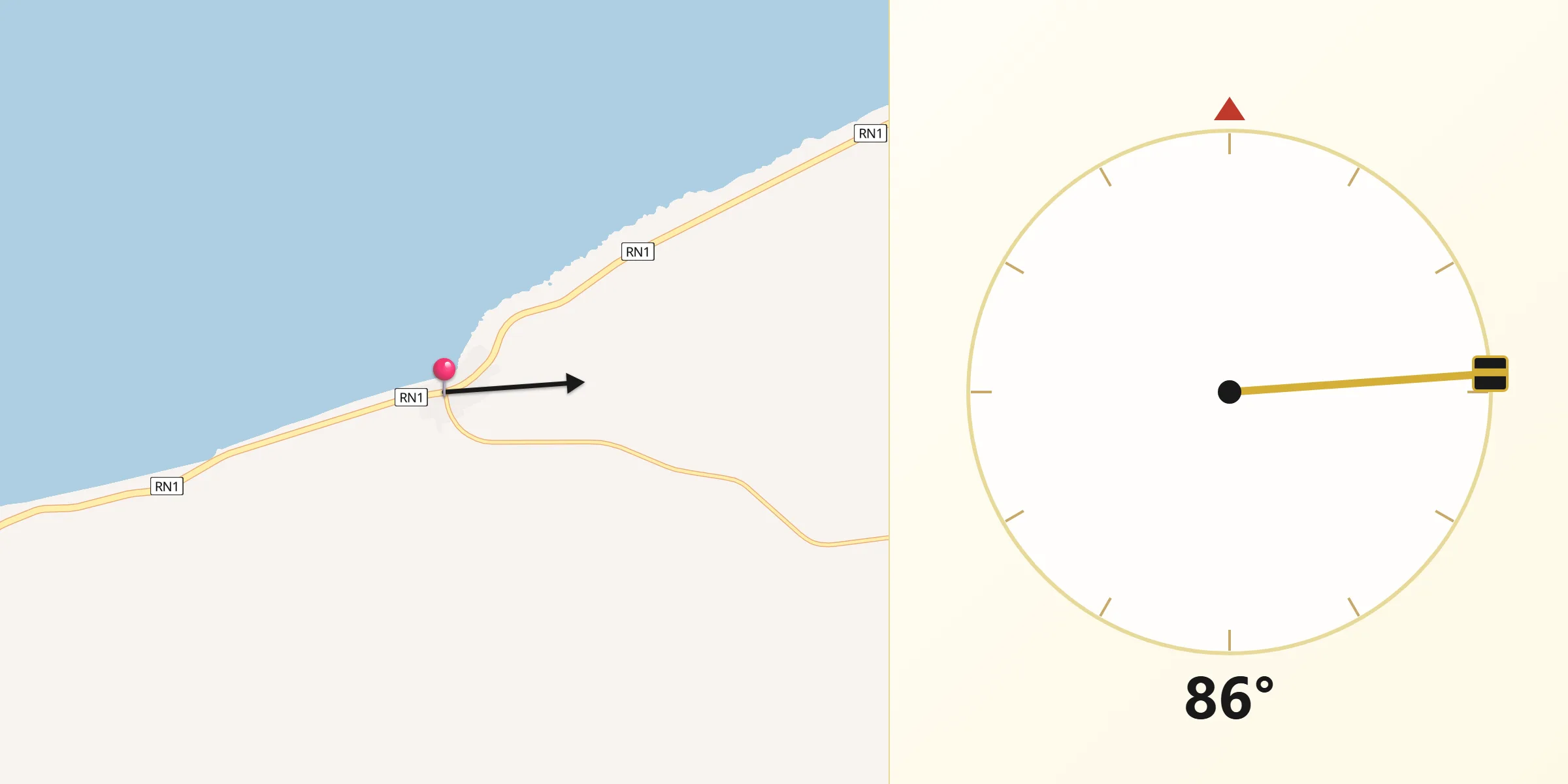 اتجاه القبلة من أخفنير
