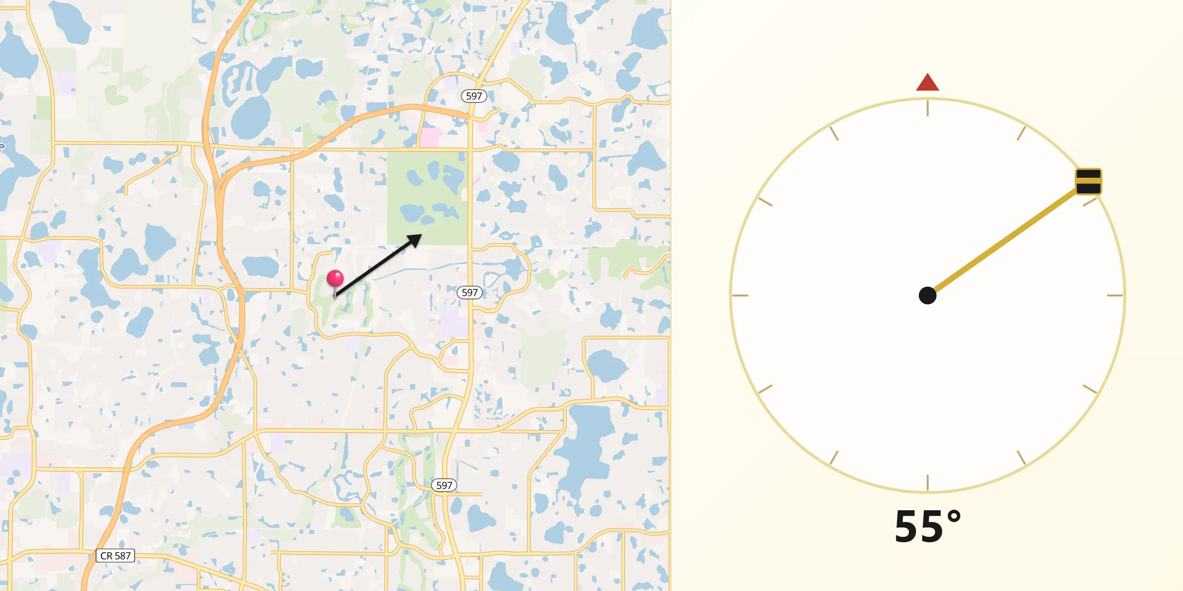 Qibla Direction from Greater Northdale