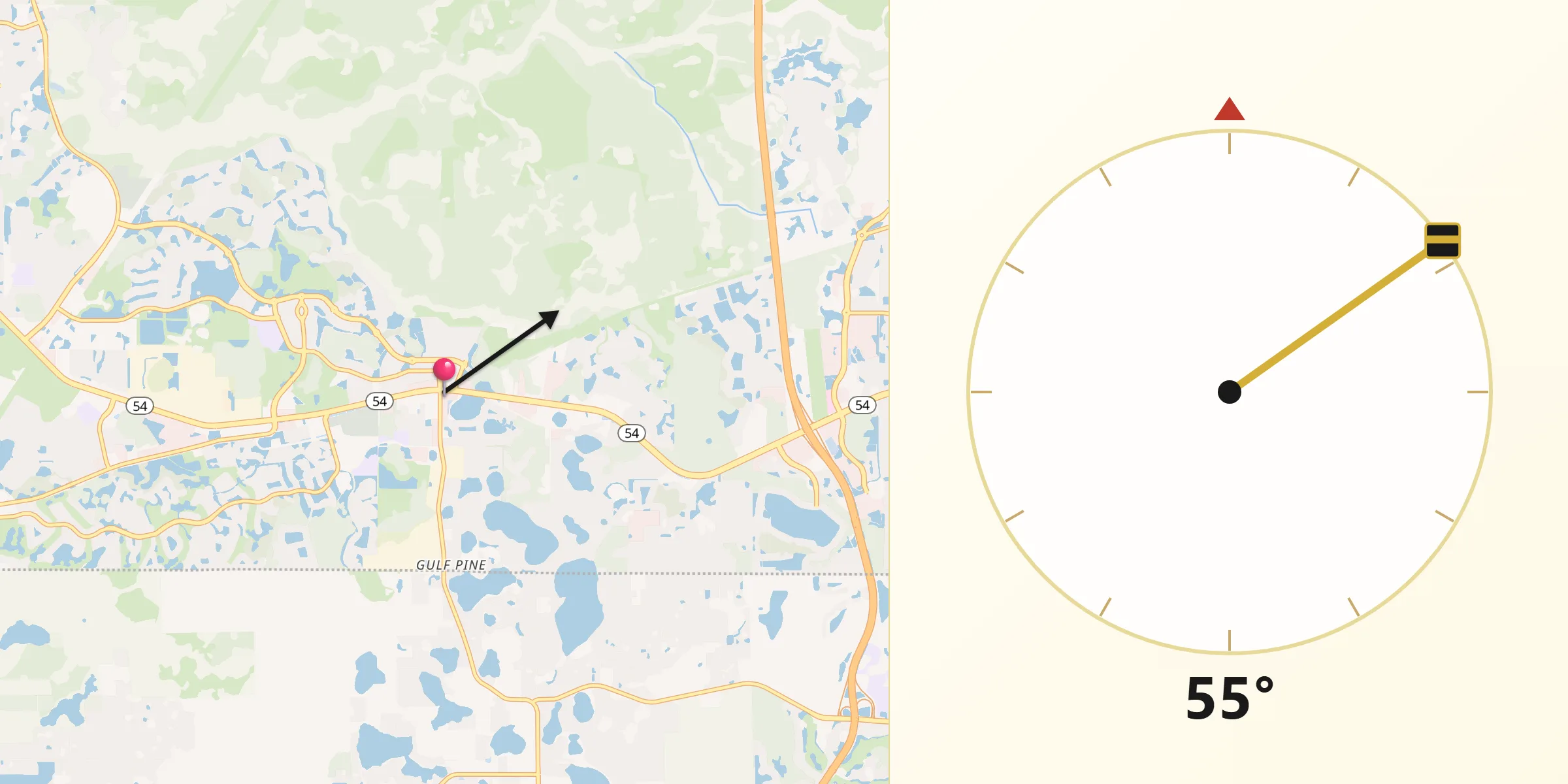 Qibla Direction from Odessa