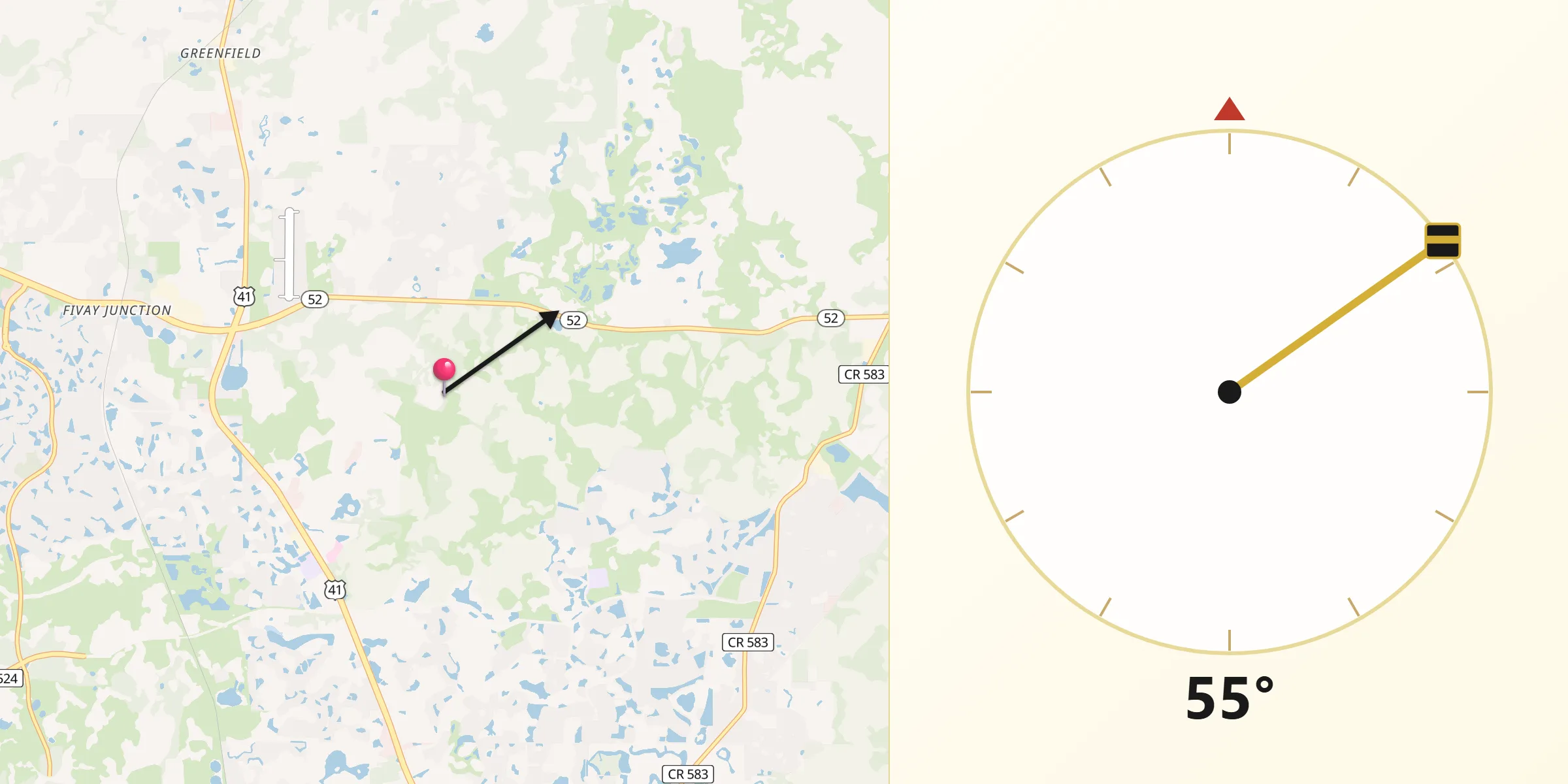 Qibla Direction from Connerton