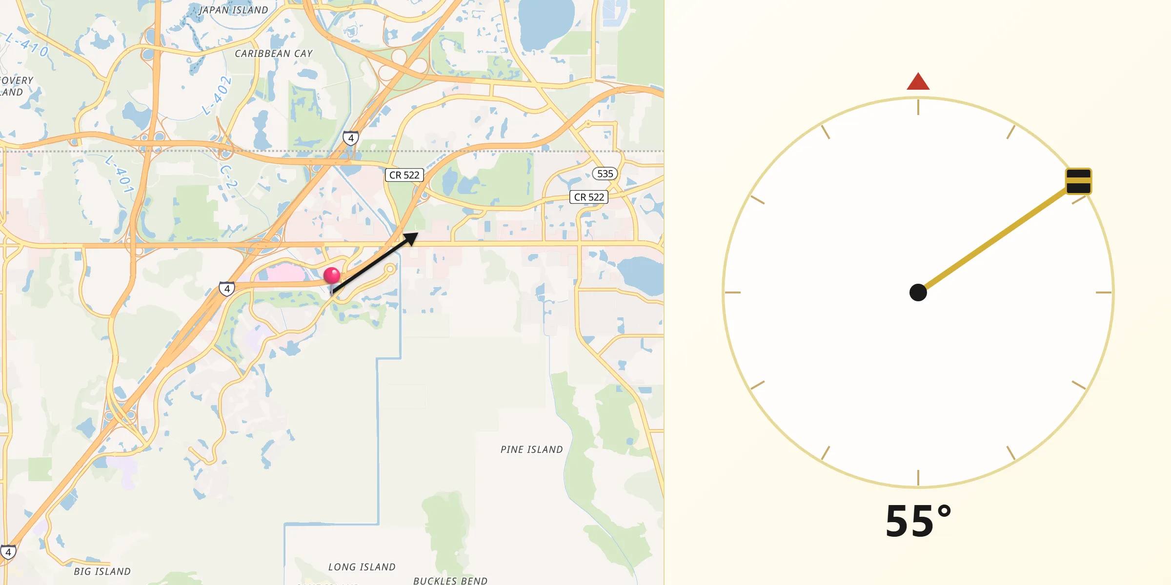 Qibla Direction from Celebration