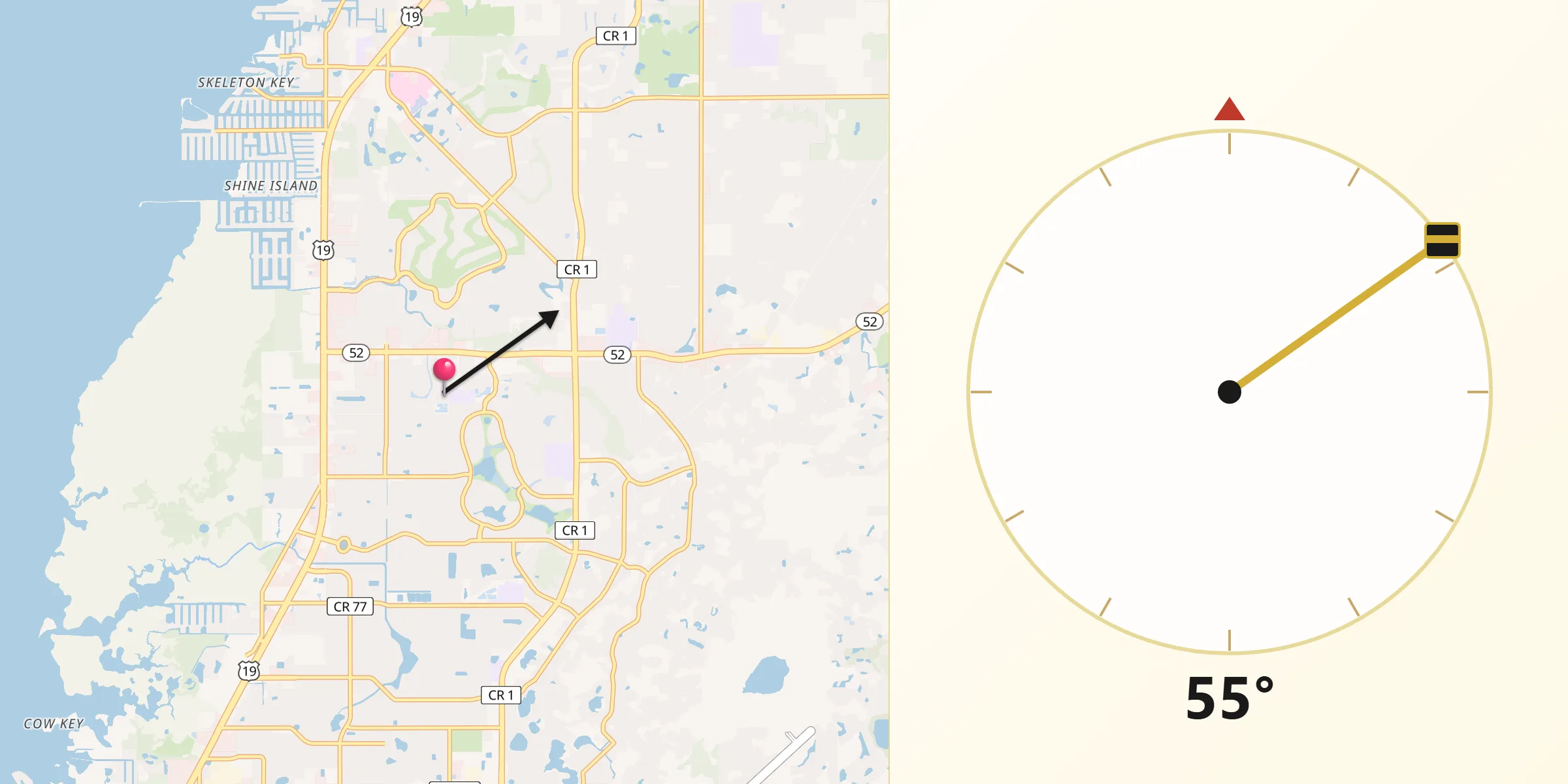 Qibla Direction from Bayonet Point